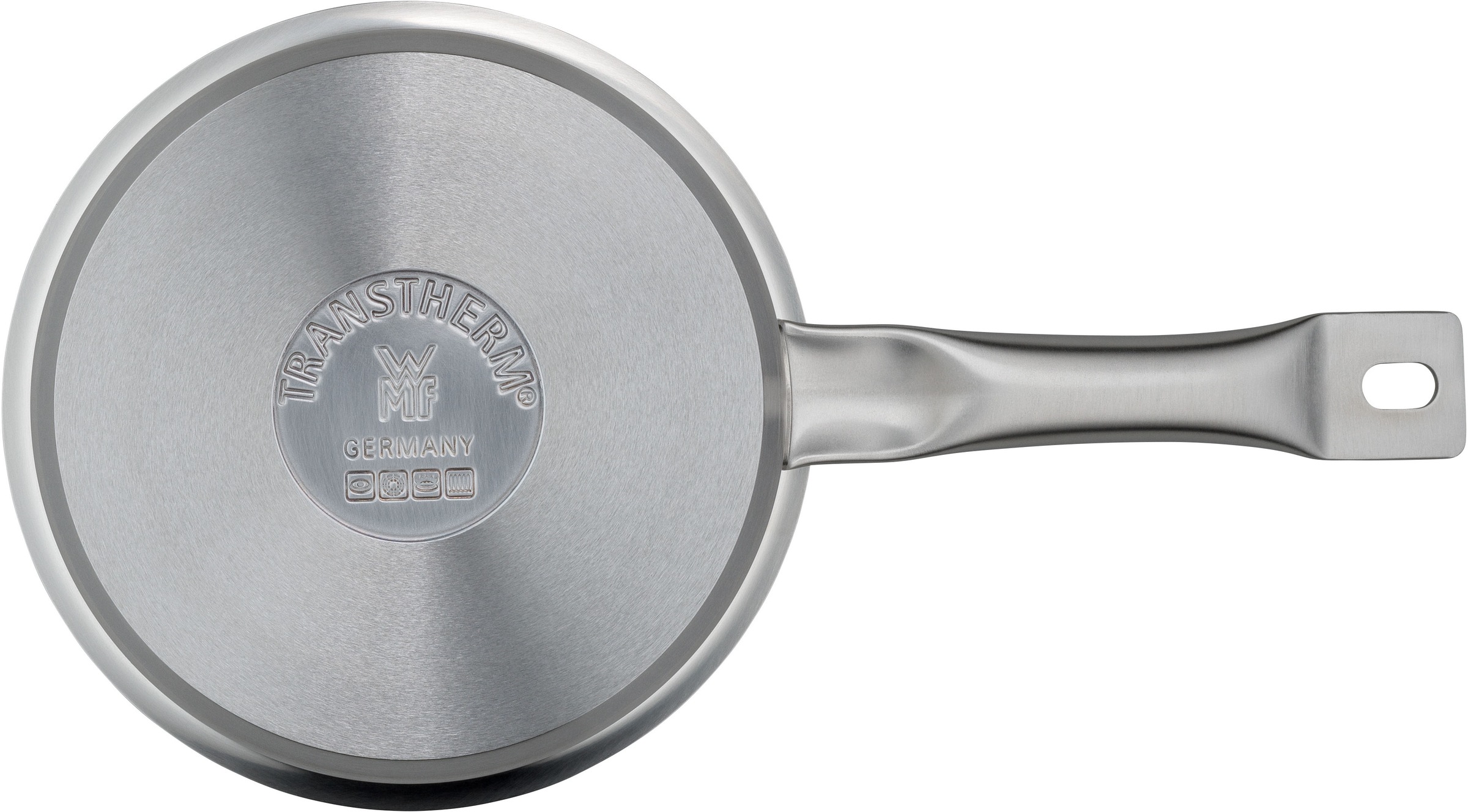 WMF Kasserolle »Gourmet Plus«, Cromargan® Edelstahl Rostfrei 18/10, (1 tlg.), wärmeduzierende Hohlgriffe, Innenskalierung, breiter Schüttrand