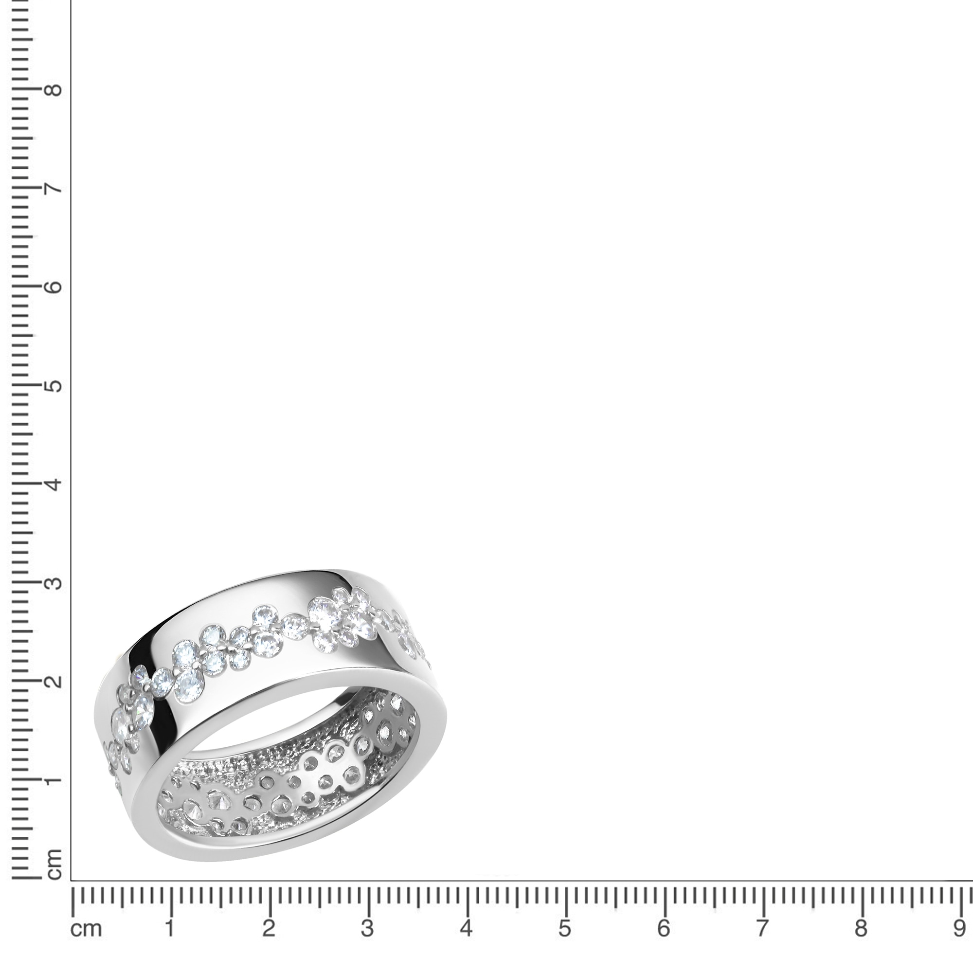 Vivance Fingerring »925/- Sterling Silber rhodiniert glanz Zirkonia«