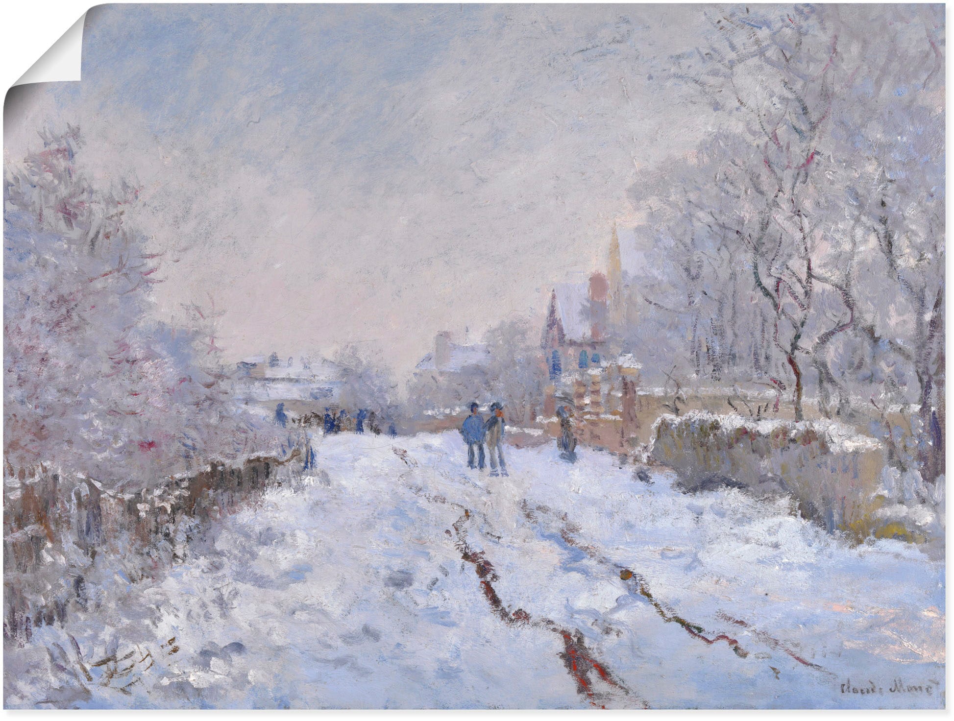 Artland Wandbild »Schnee in Argenteuil.«, Vier Jahreszeiten Bilder, (1 St.), als Leinwandbild, Poster in verschied. Größen