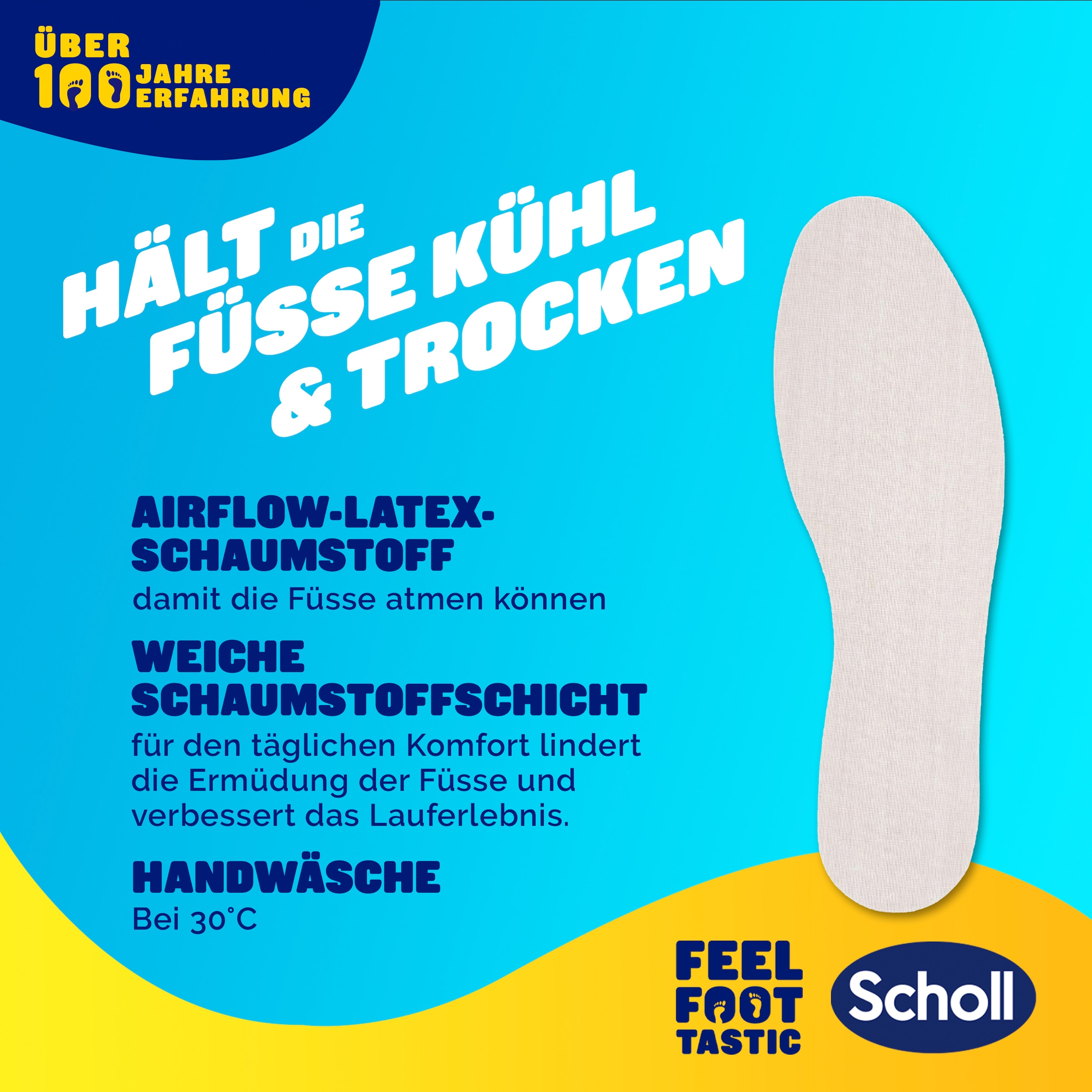 Scholl Einlegesohlen »atmungsaktive Einlegesohlen,«, (Packung, extra dünn, 1 Paar)