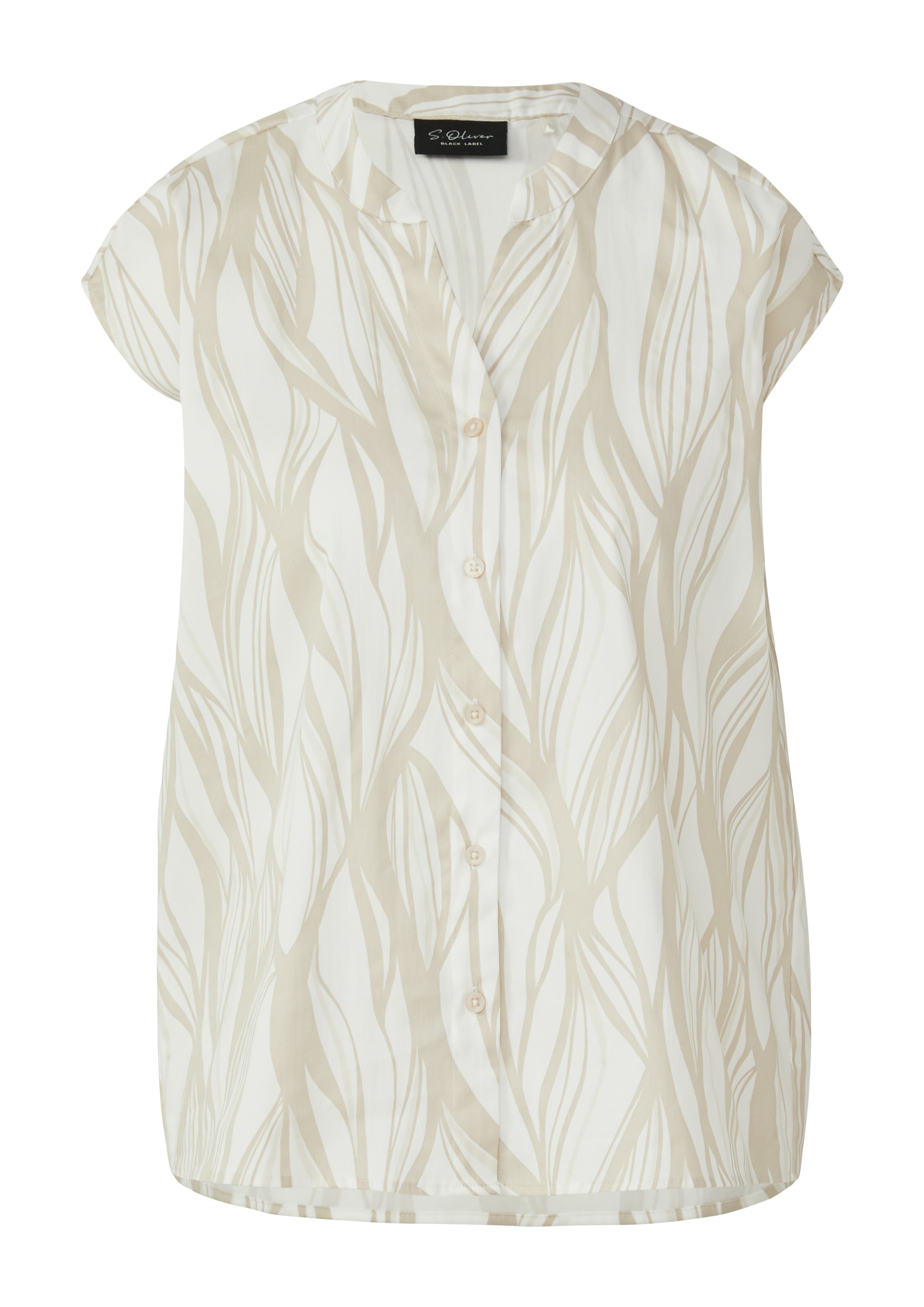 s.Oliver BLACK LABEL Kurzarmbluse, mit All-Over Print