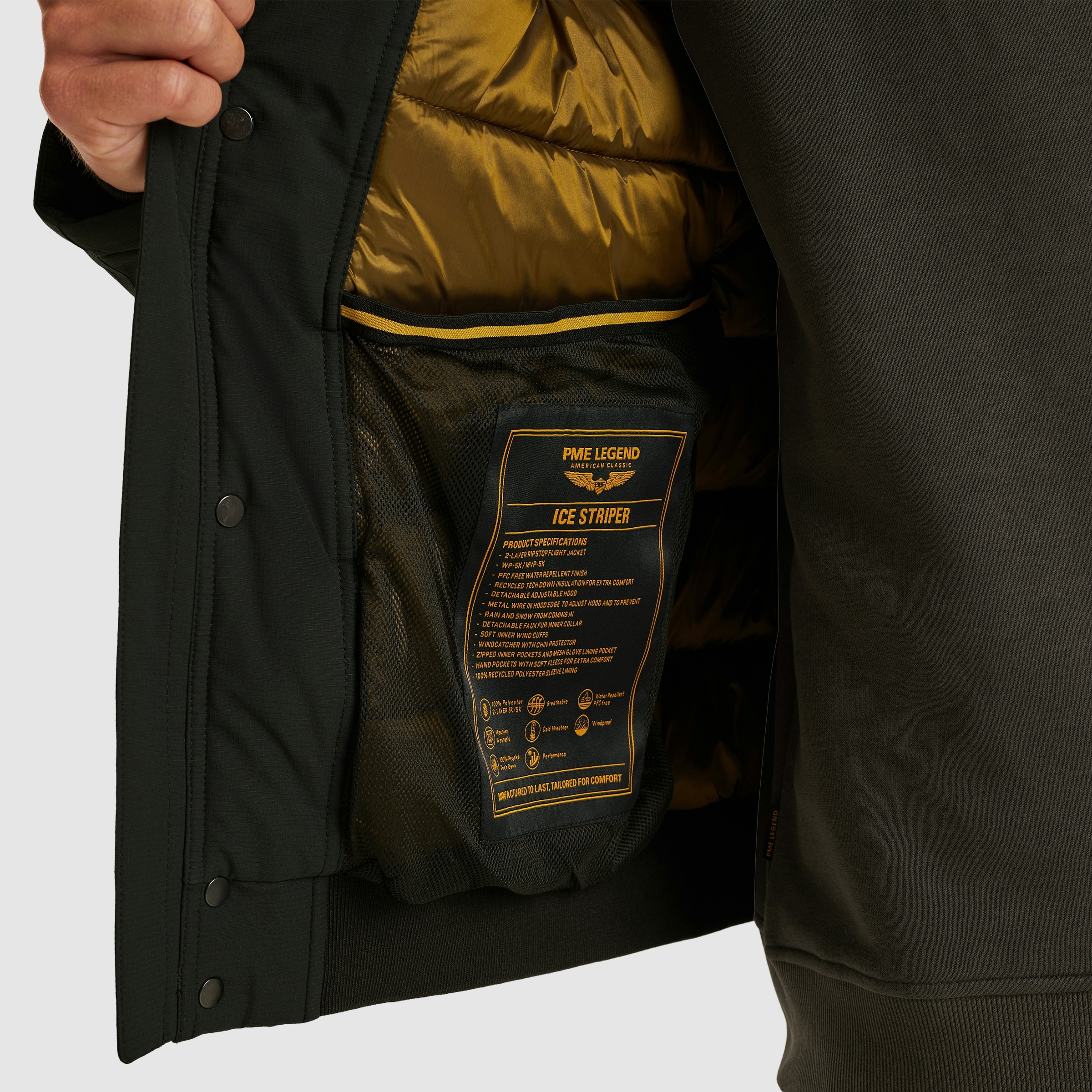 PME LEGEND Winterjacke, mit Kapuze, mit abnehmbarer Kapuze und verdecktem Reißverschluss
