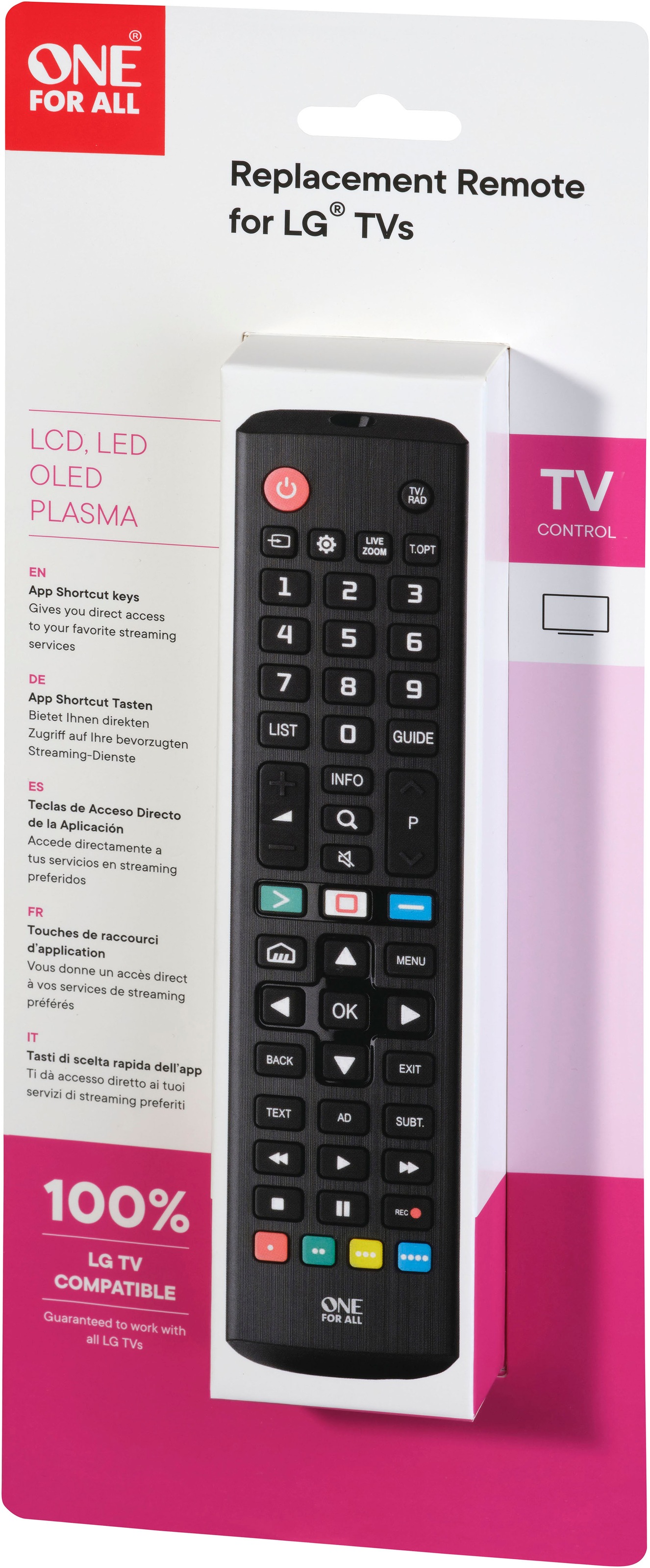 One for All Fernbedienung »URC4911« 1-in-1 LG 2.0 Ersatzfernbedienung