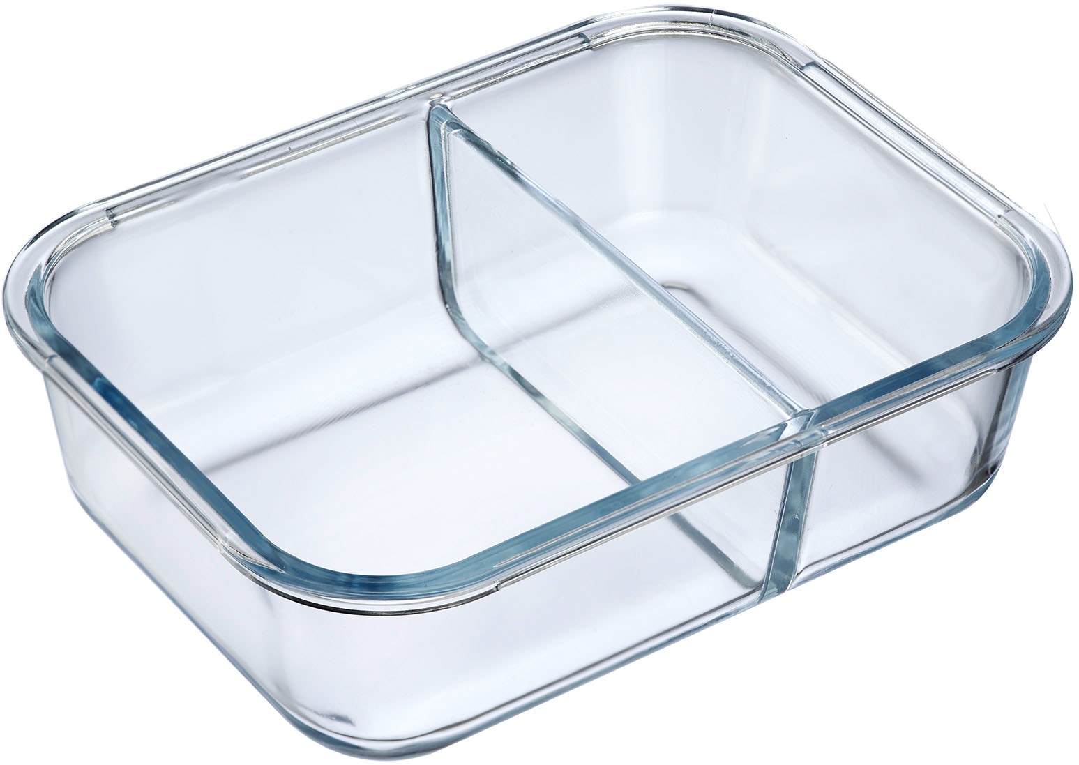 WESTMARK Frischhaltedose »Glas-Frischhaltedose 570 ml, mit 2 separaten Fächern«, (1 tlg.), mikrowellen- und ofenfest, 570 ml = 350 + 220 ml