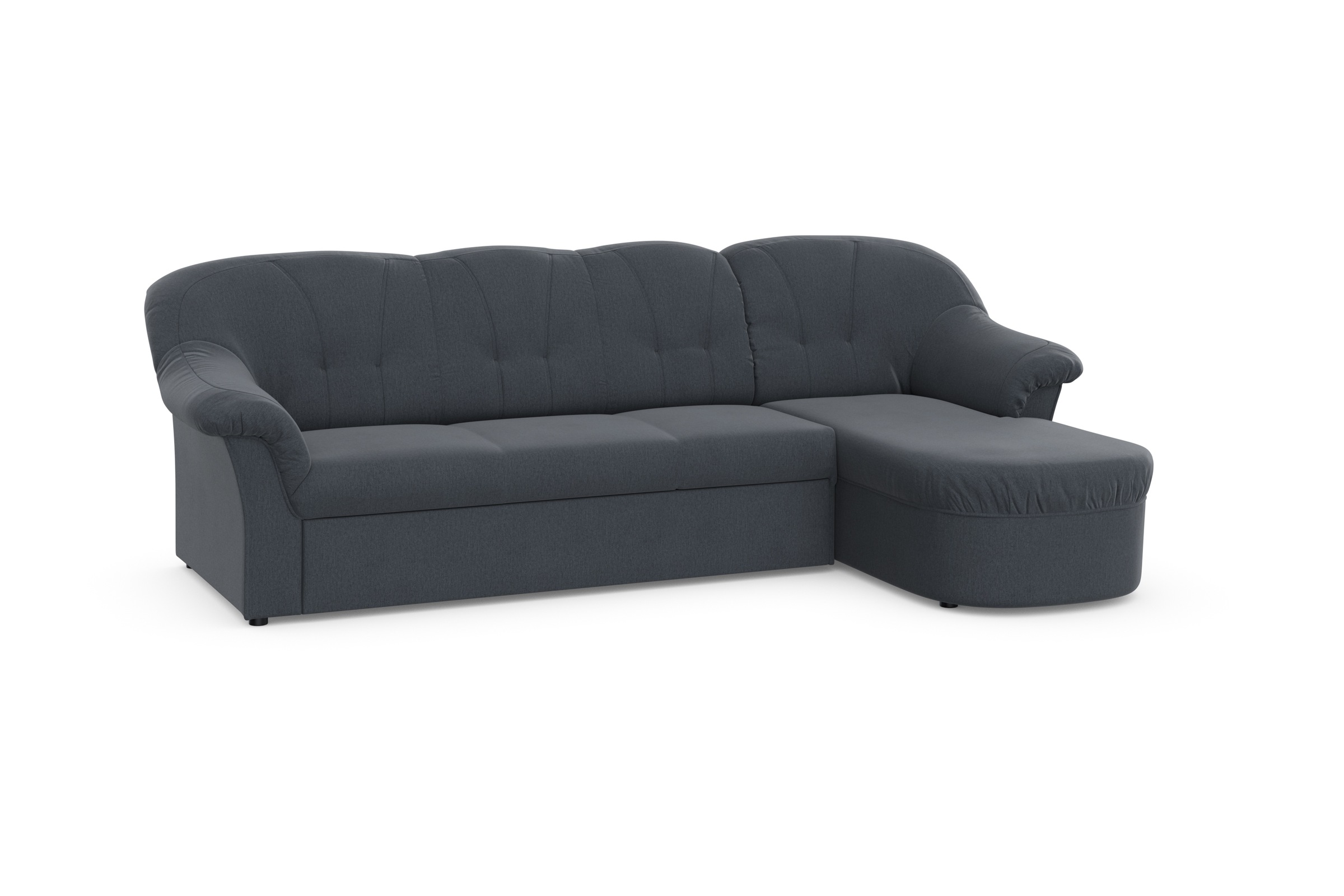 DOMO collection Ecksofa »Pegnitz, elegante Rückensteppung, kompakte Stellmaße 238/141cm, L-Form«, wahlweise mit Bettfunktion