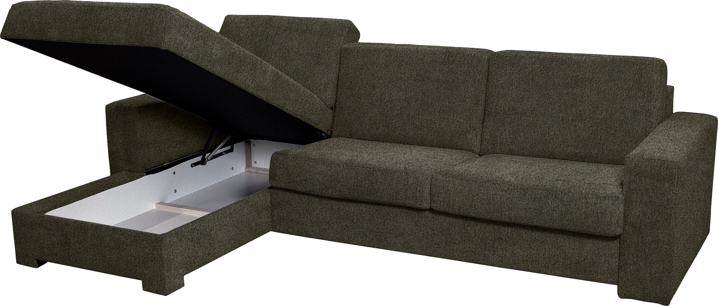Home affaire Ecksofa Roma "L" Dauerschlaffunktion, mit Unterfederung, Matratzenhöhe 14cm, Liegemaße ca 163x198 cm, L-Form