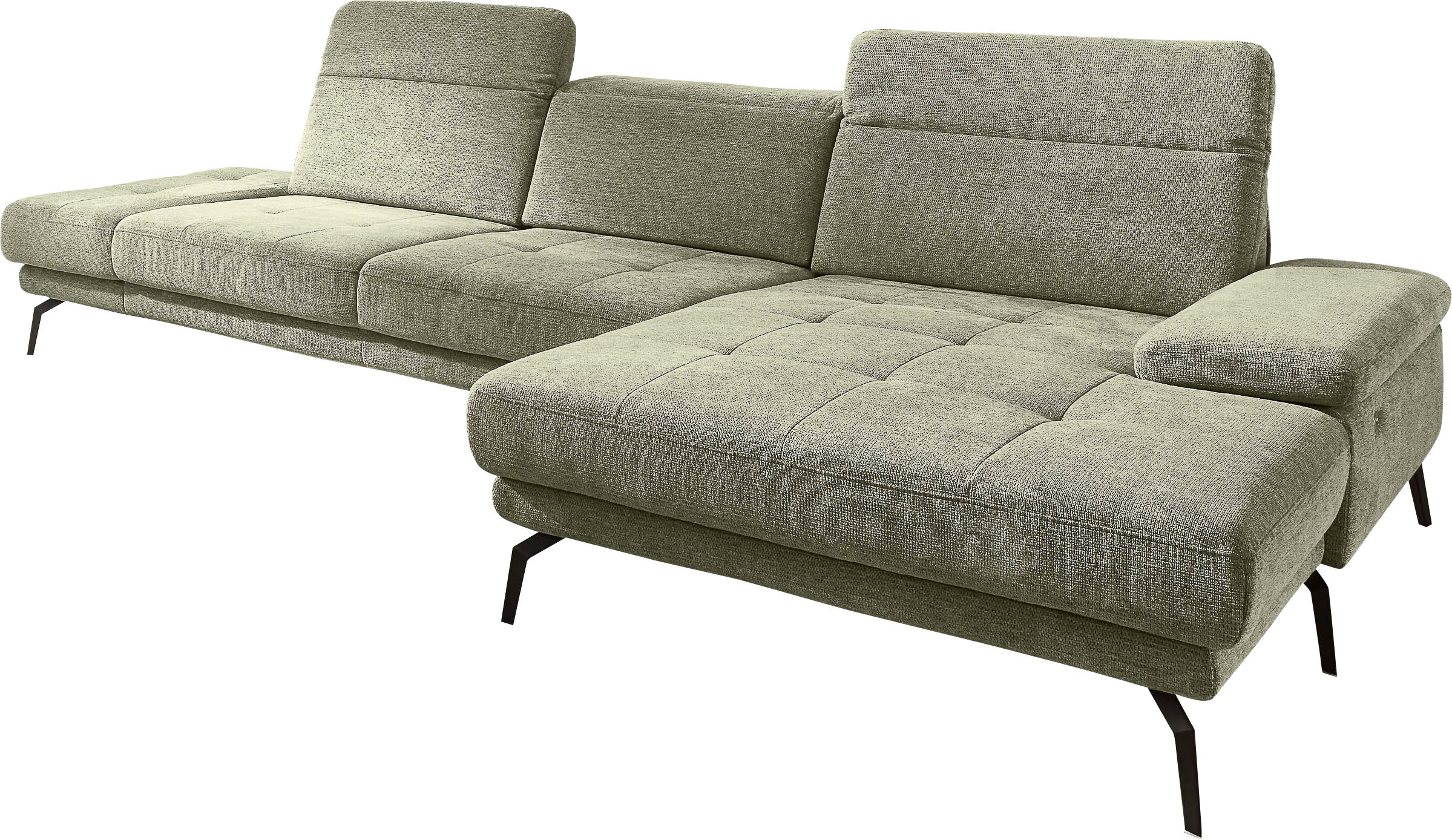 Die PlanBar Ecksofa »MP-IN20126 L-Form«, mit Kopfteilverstellung, optional Sitztiefen- & Armteilverstellung