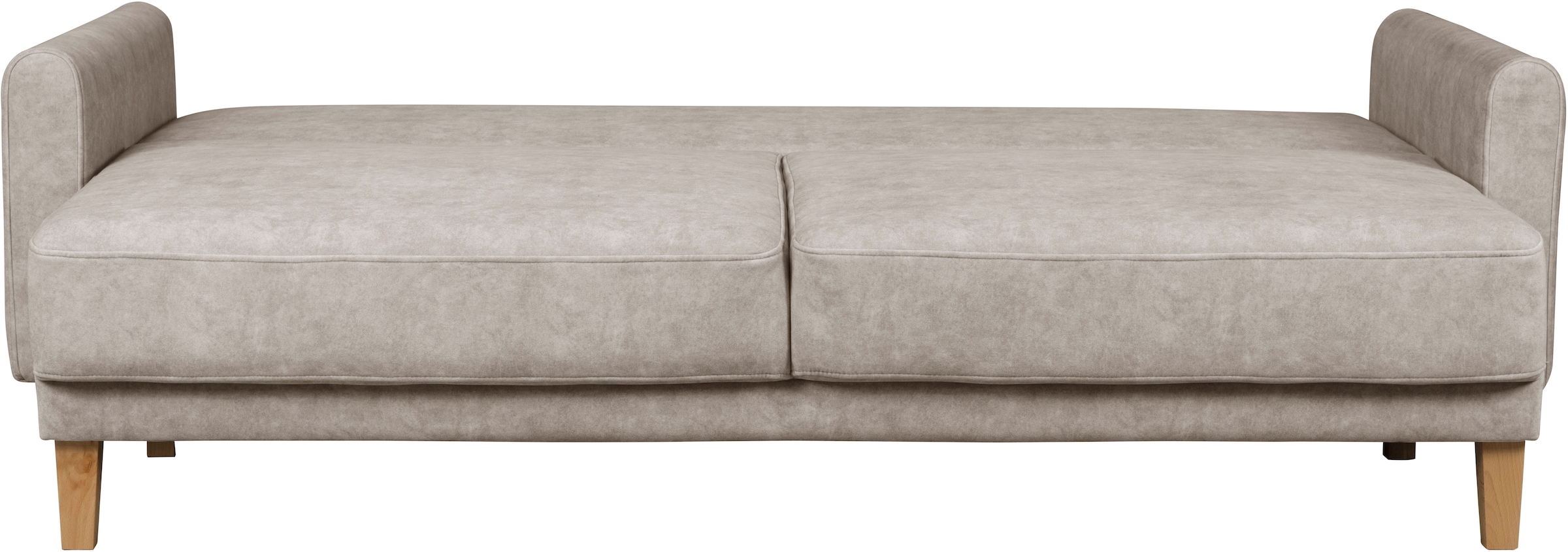 Home affaire 3-Sitzer »TRIPLO optionale Schlafsofa mit Bettkasten, Maße B/T/H: 215/100/89 cm«, Wahlweise Bettfunktion - Liegefläche 145x191 cm, Rücken-, Zierkissen