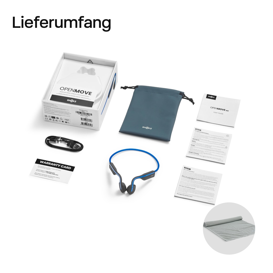 Shokz Open-Ear-Kopfhörer »OpenMove + Cooling Towel«