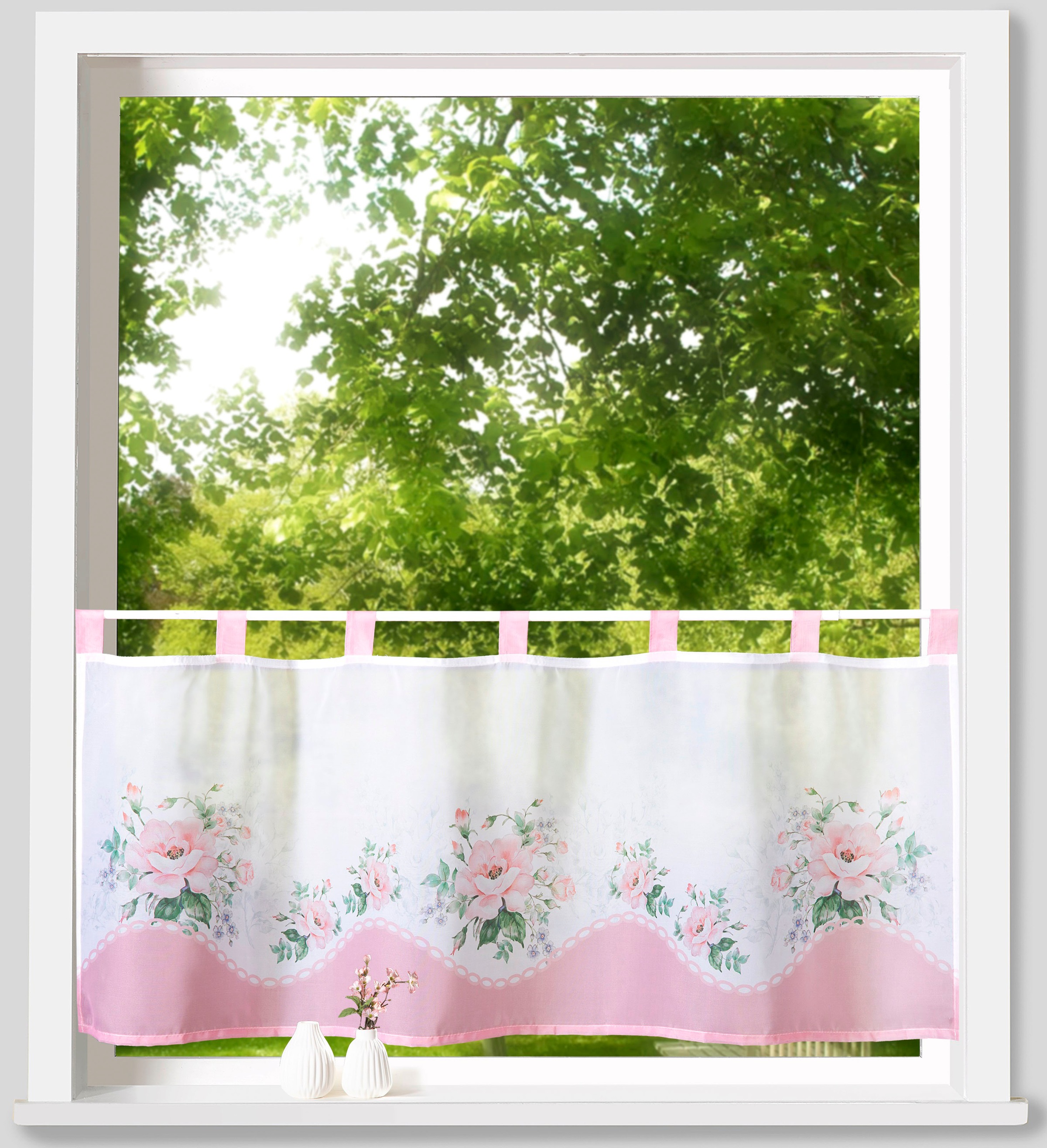 Weckbrodt Scheibengardine »Sarah«, (1 St.), Bistro, Voile, bedruckt, floral günstig online kaufen