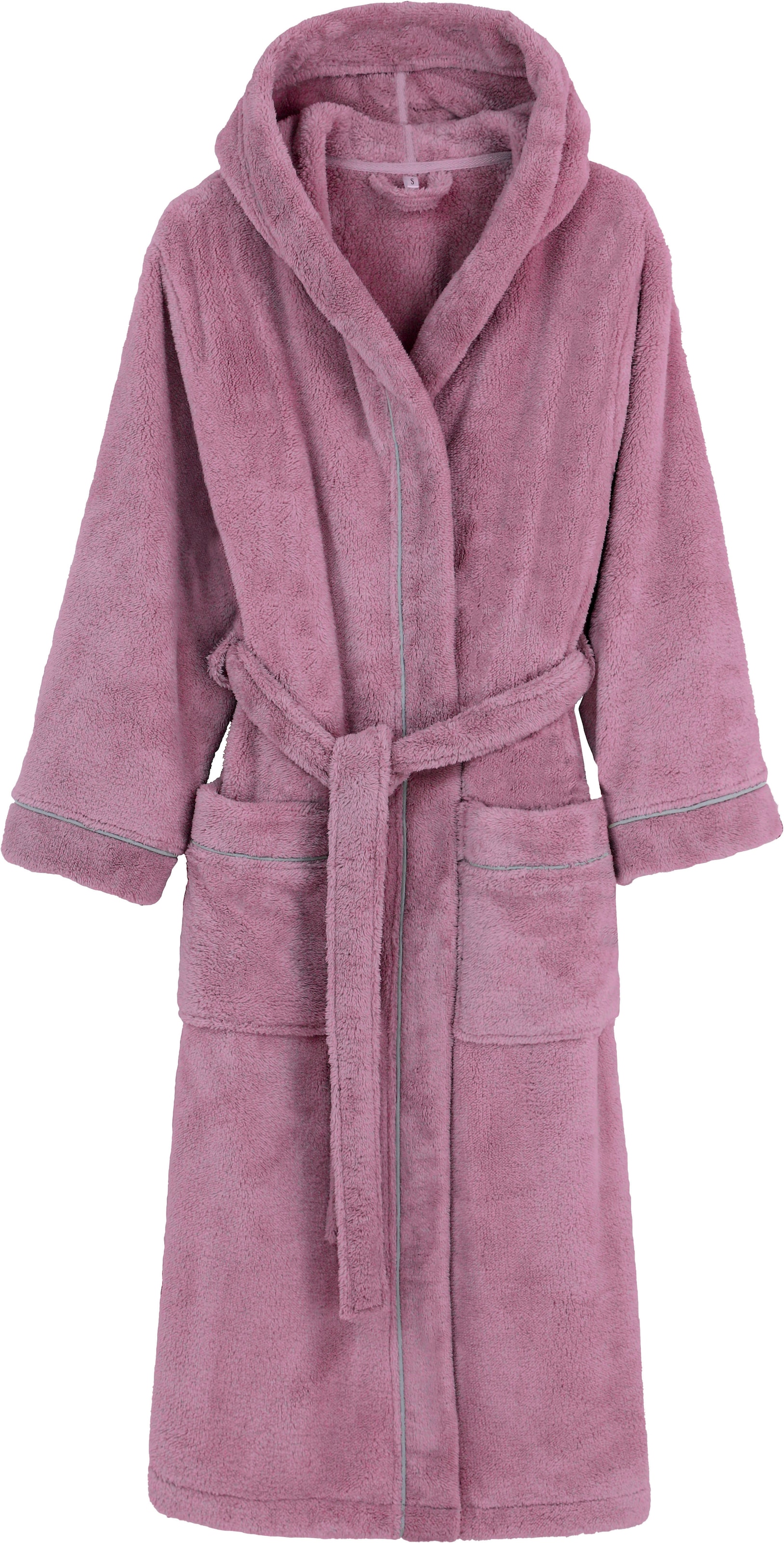 my home Unisex-Bademantel »Lillou, ideal für Sauna & Spa, Hotelbademantel, Morgenmantel«, (1 St.), kuschelig weicher Fleece, für Damen und Herren, XS-3XL