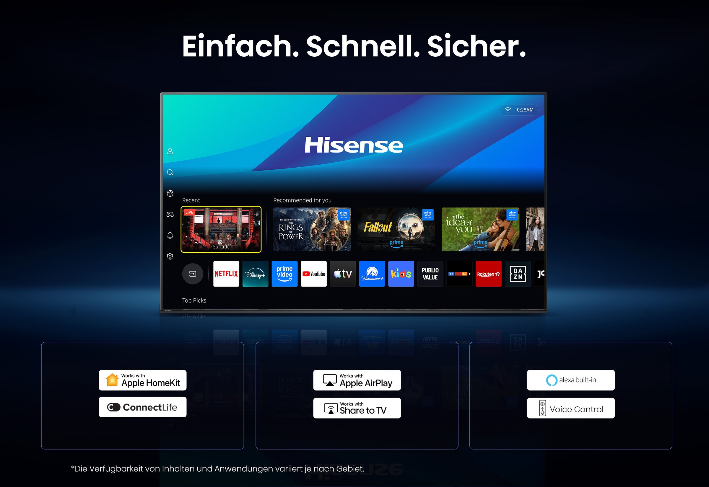 Hisense Mini-LED-Fernseher »55UR8DS« 139 cm/55 ″ Smart-TV