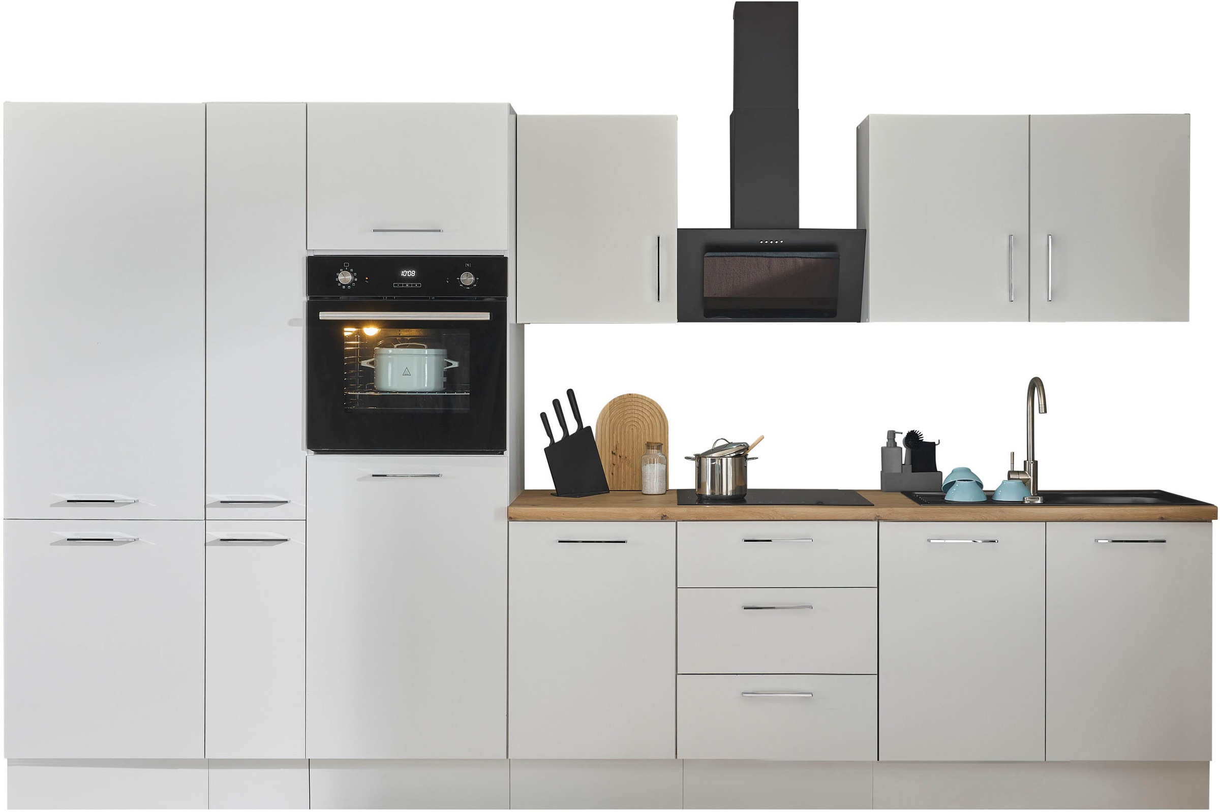 BASIC by Balculina Küchenzeile »Turin«, Breite 360 cm, wahlweise mit E-Geräten