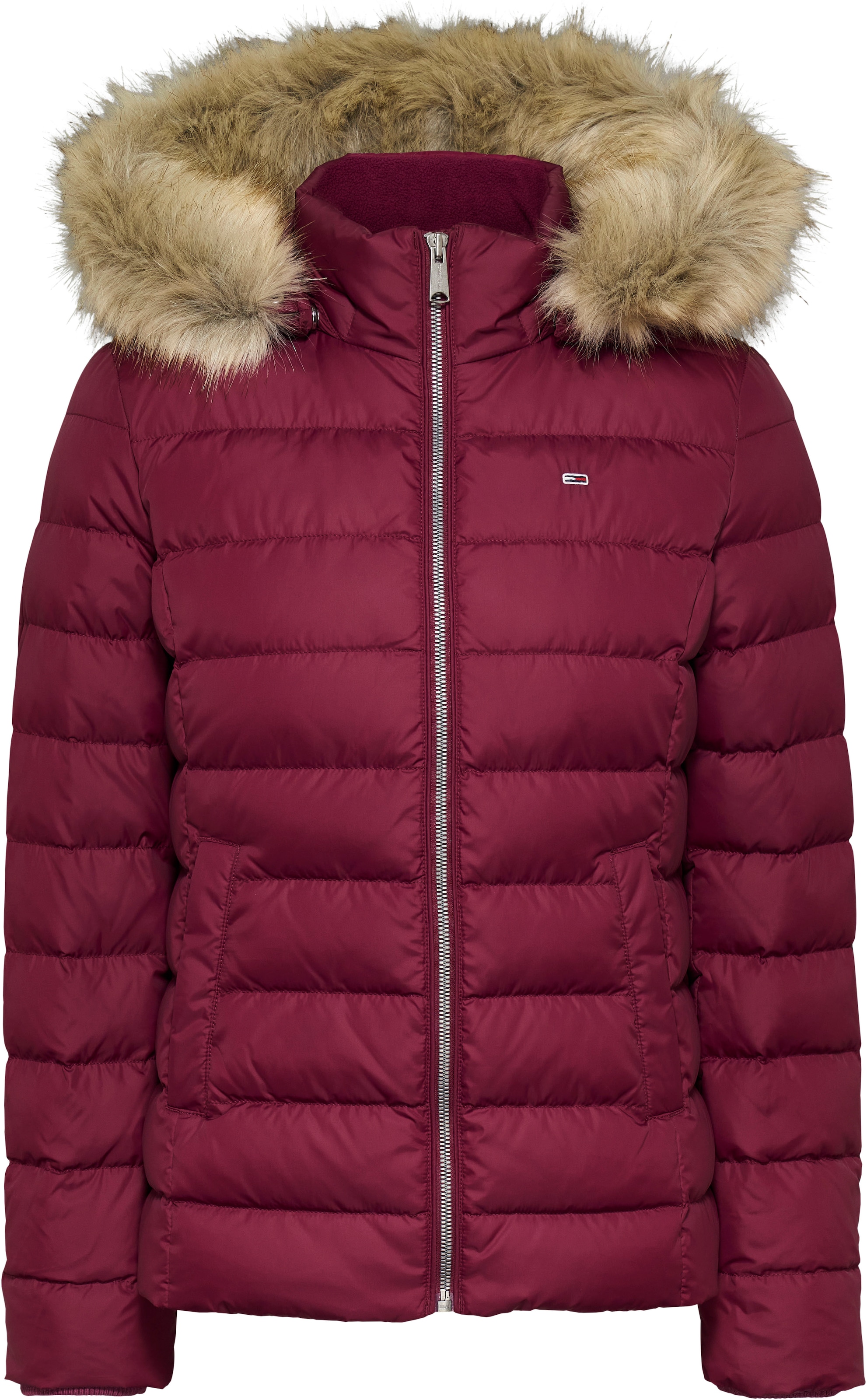 Tommy Jeans Steppjacke »TJW BASIC HOODED DOWN JACKET EXT«, mit Kapuze, mit Logostickerei