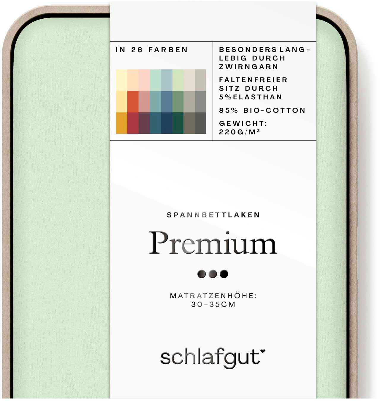 Schlafgut Spannbettlaken »Premium«, Zero Waste Verpackung, PREMIUM Qualität