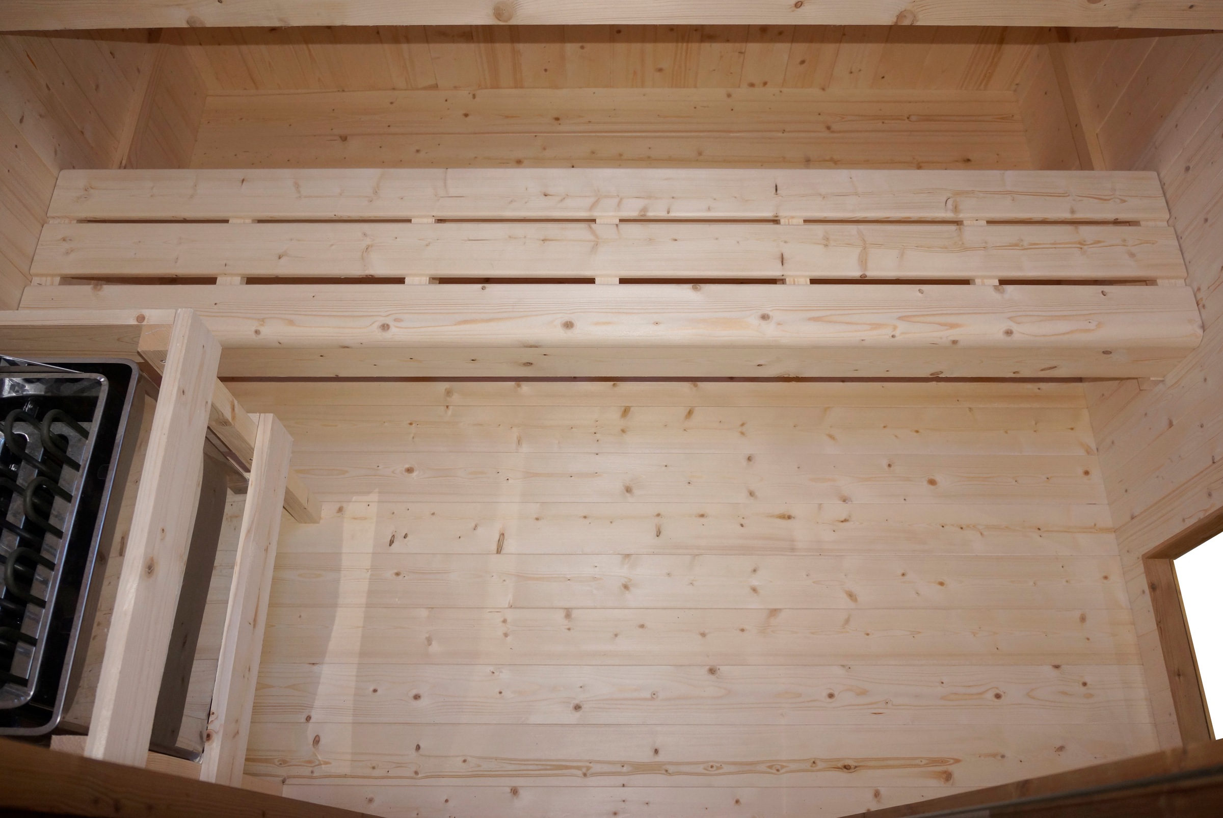 Sanotechnik Sauna »»LAHTI« Außensauna mit Infrarotkabine«, geeignet für 6 Personen, Fichetnholz