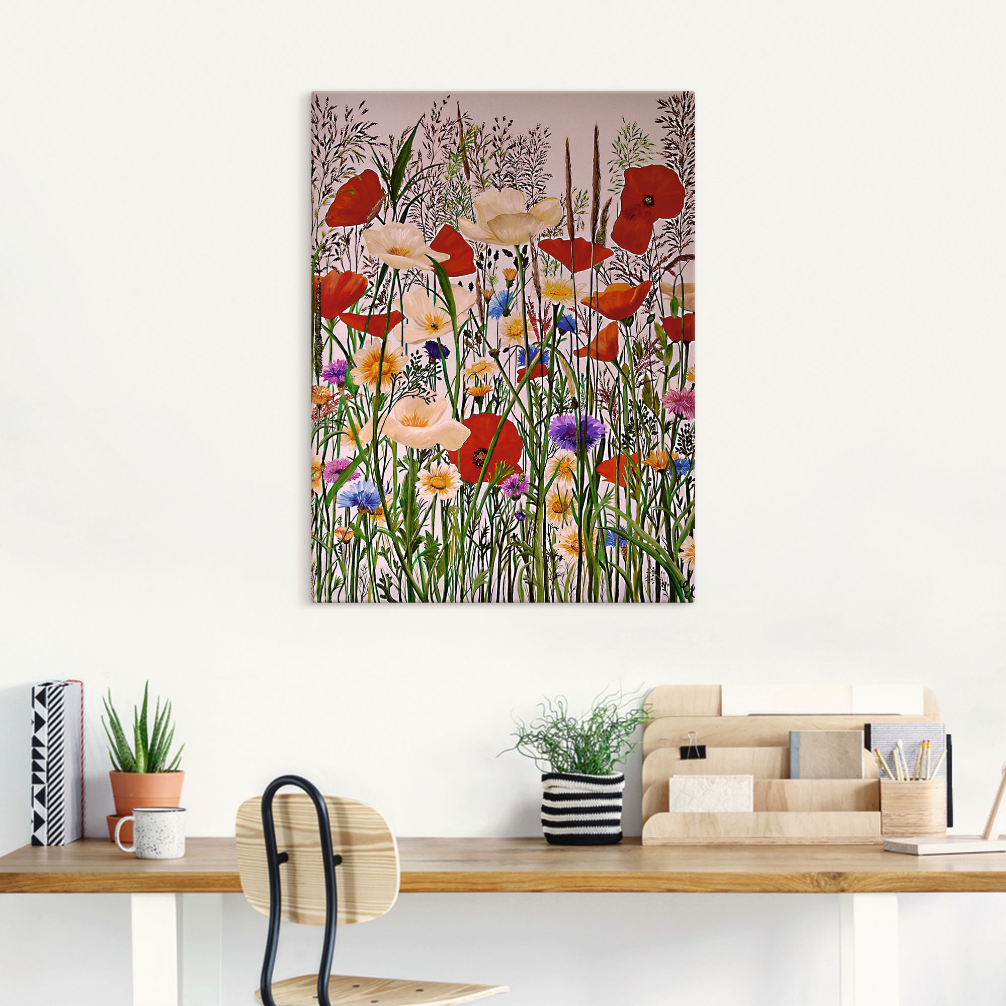 Artland Wandbild »Blumenwiese«, Baumbilder, (1 St.), als Leinwandbild, Wandaufkleber in verschied. Größen