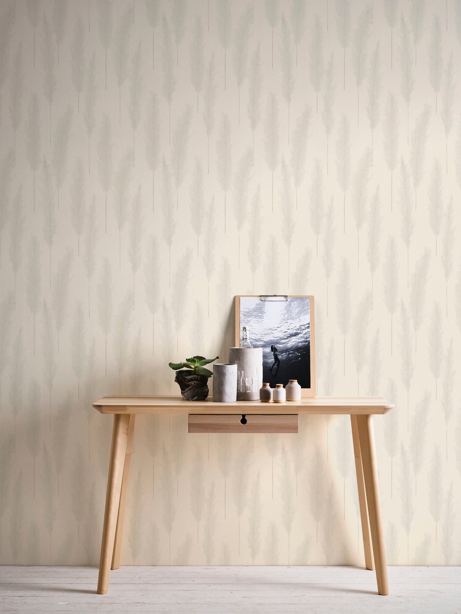 A.S. Création Vliestapete »Hygge«, floral-Motiv-gemustert, Tapete Schilfgras Tapete Pampasgras Tapeten Wohnzimmer Schlafzimmer