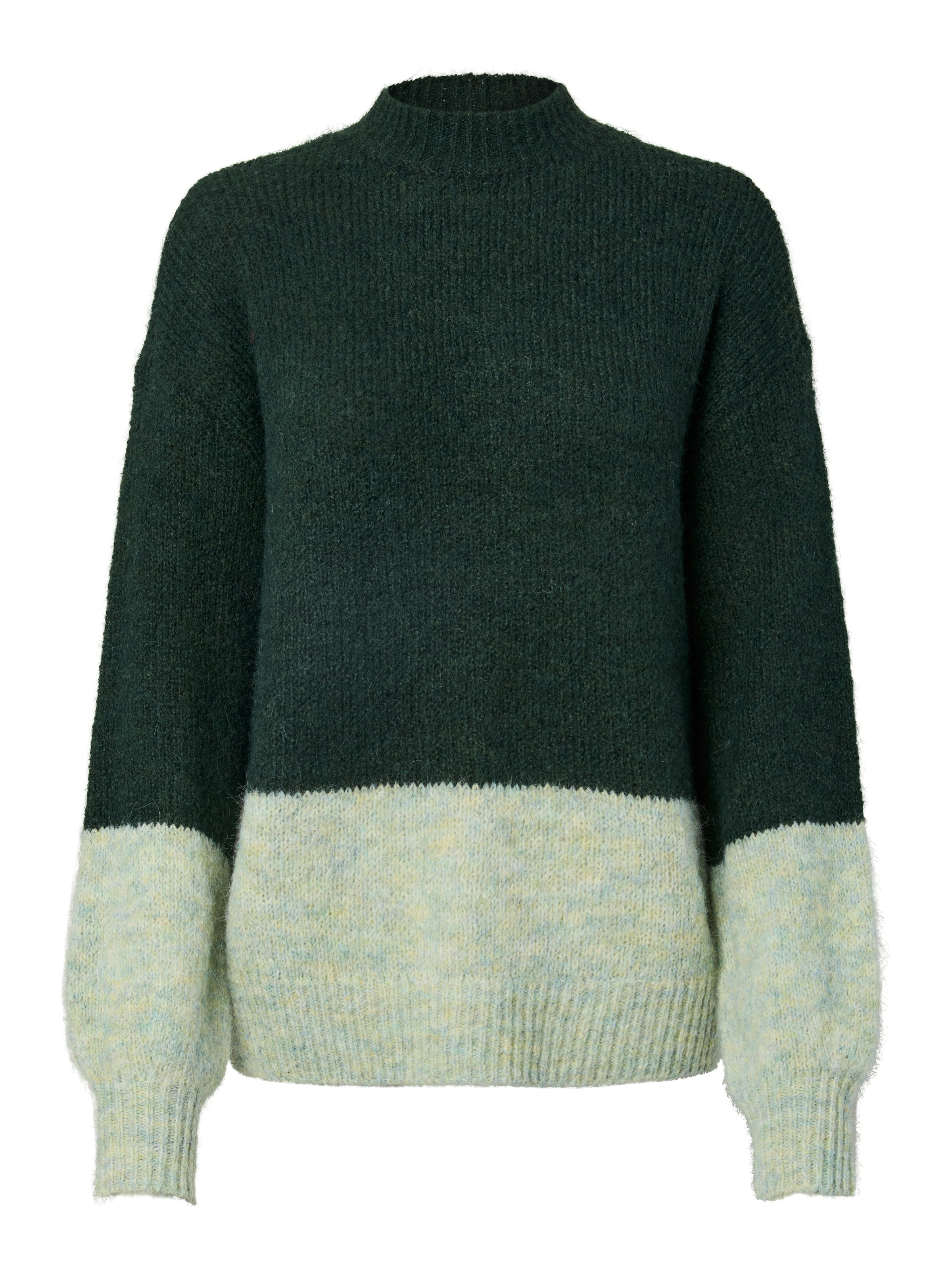 pieces Rundhalspullover »PCIVY LS O-NECK COLOR BLOCK KNIT PWP BC«, Colorblock Design