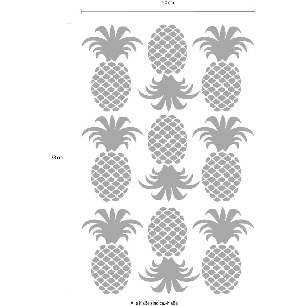 Wall-Art Wandtattoo »Ananas Set«