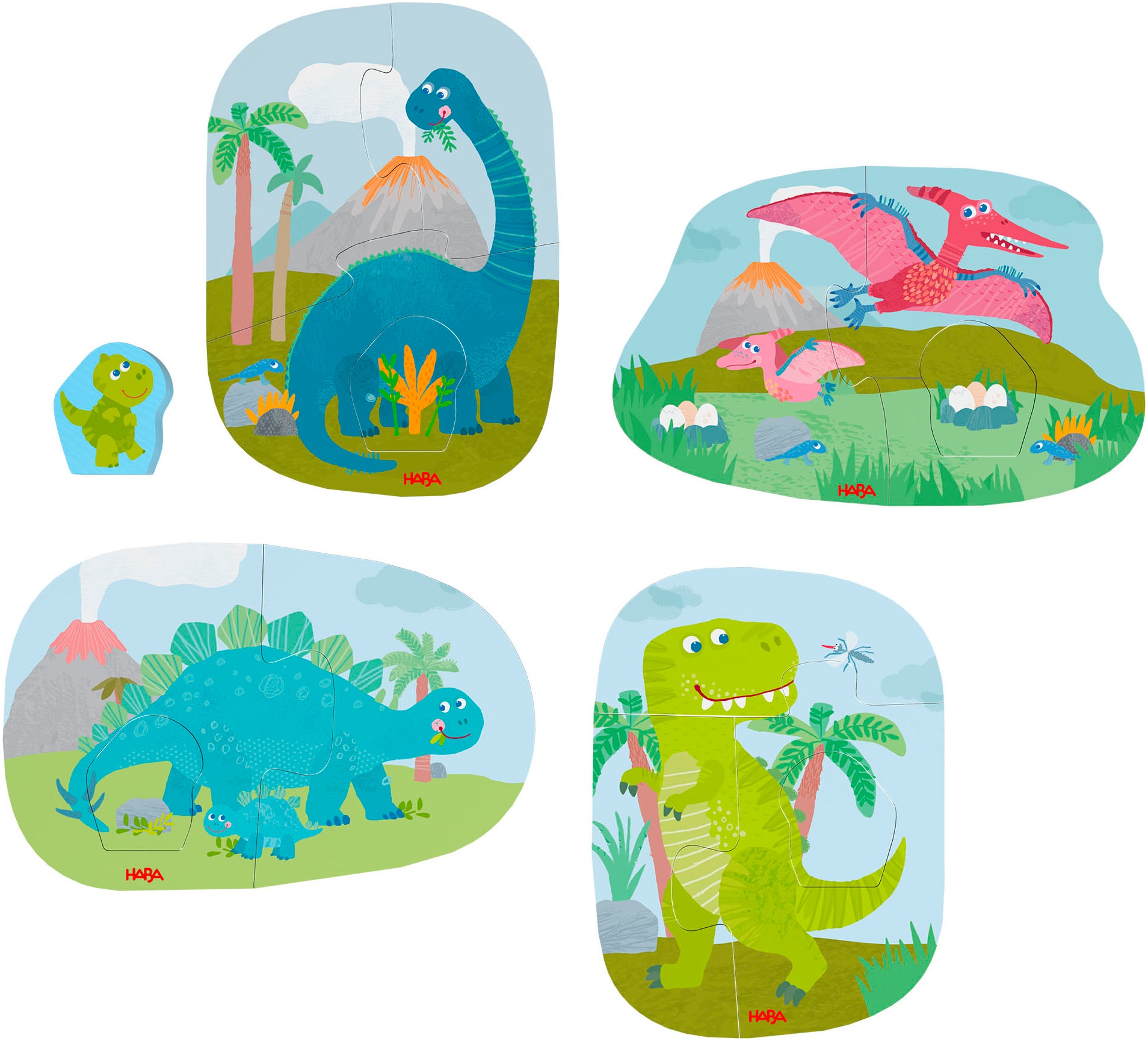 Haba Puzzle »4 erste Puzzles Dinos«, (14 tlg.)
