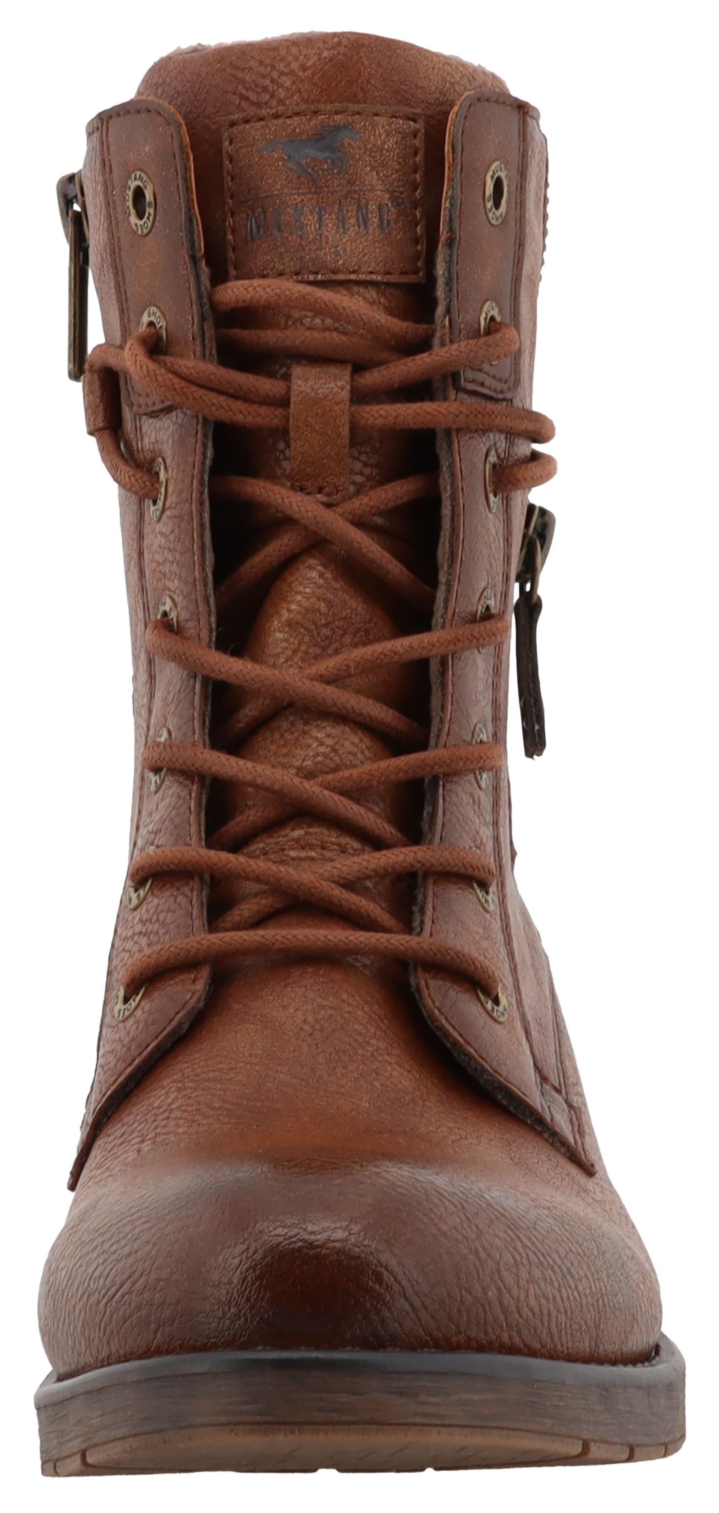 Mustang Shoes Winterstiefelette »Elfi«  Winterstiefel mit Reißverschluss und markanter Schnürung