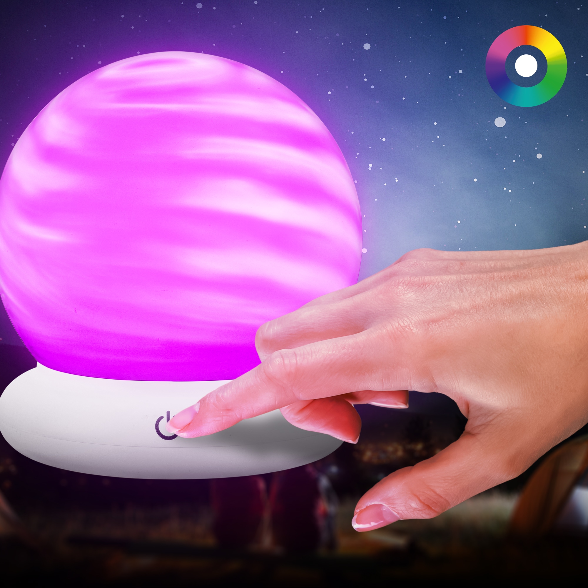 Briloner Leuchten LED Tischleuchte »LUSTRO« LED-Modul 1 Stk. Warmweiß 15x16,5 cm, Akku tauschbar, Wohnzimmer, Flur, Schlafzimmer