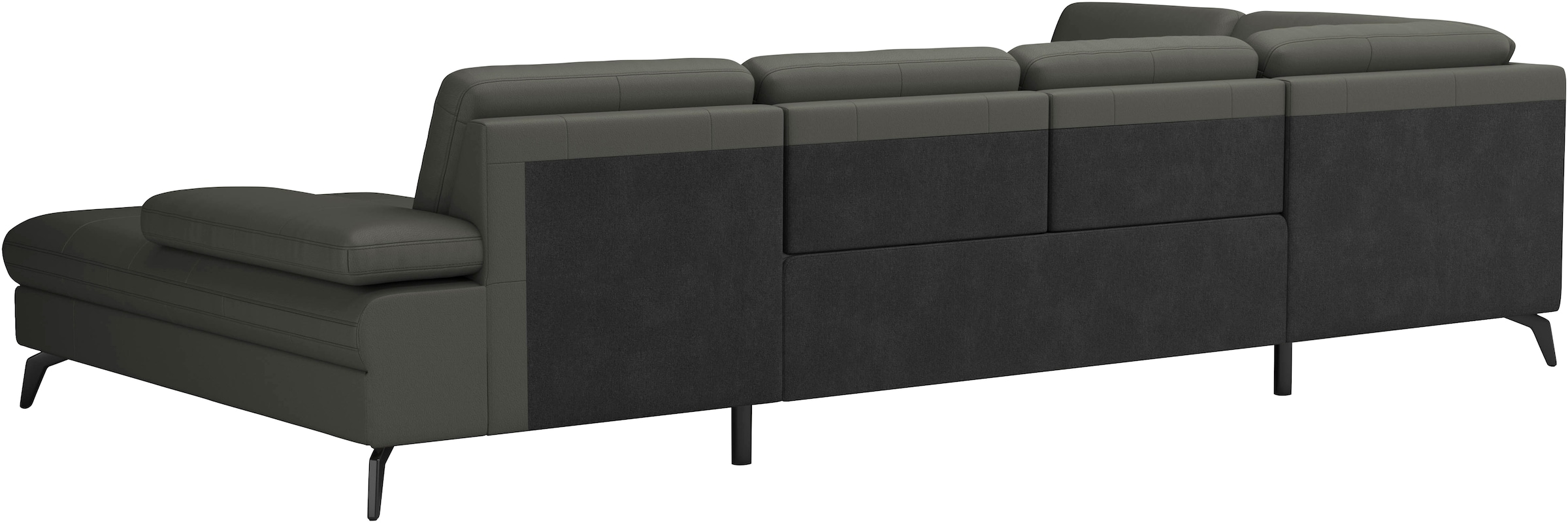 sit&more Wohnlandschaft »Morris U-Form, inkl. Sitztiefenverstellung«, wahlweise mit Armteilverstellung, Bettfunktion & Bettkasten