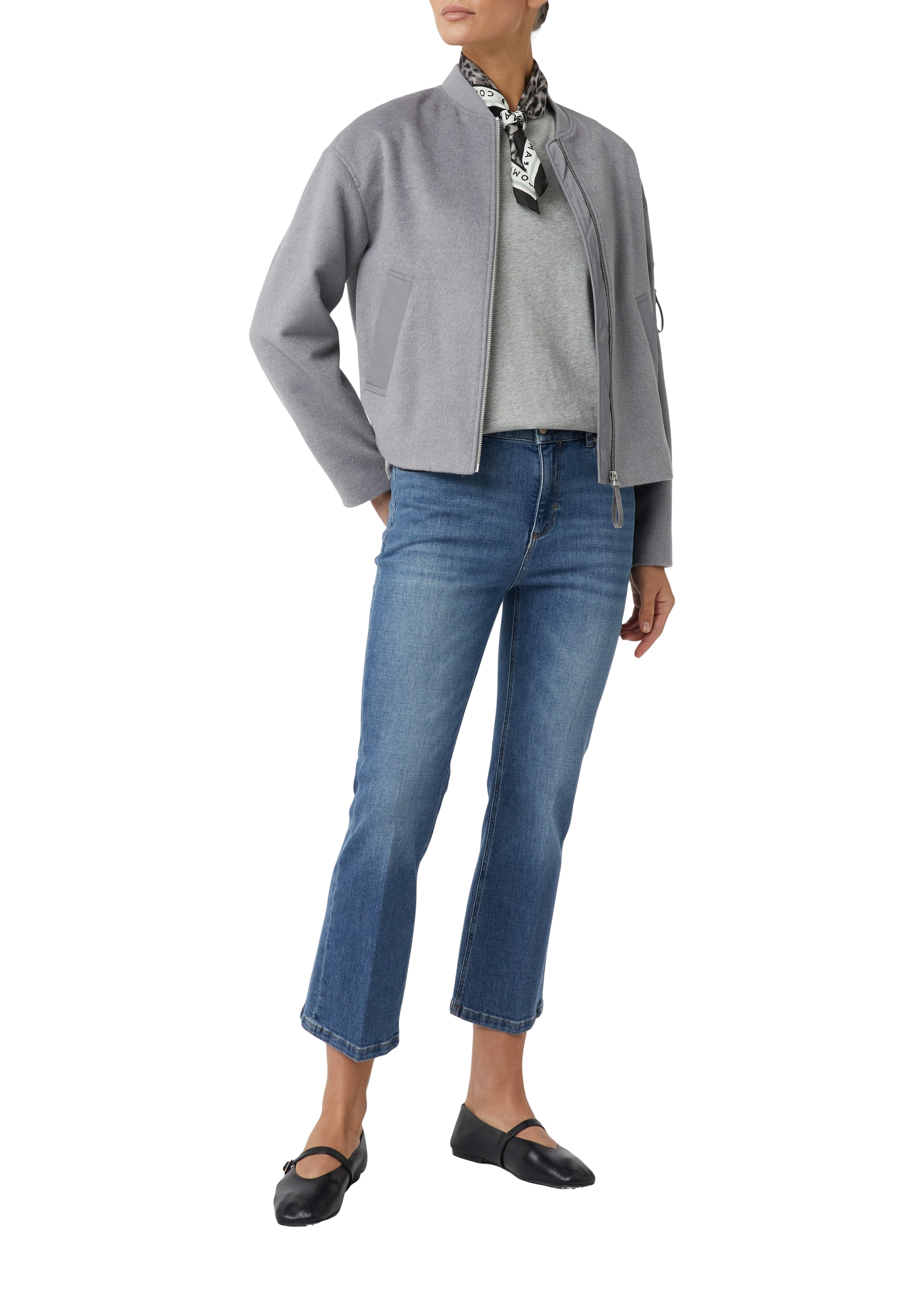 comma casual identity T-Shirt mit Rundhalsausschnitt, Regular Fit