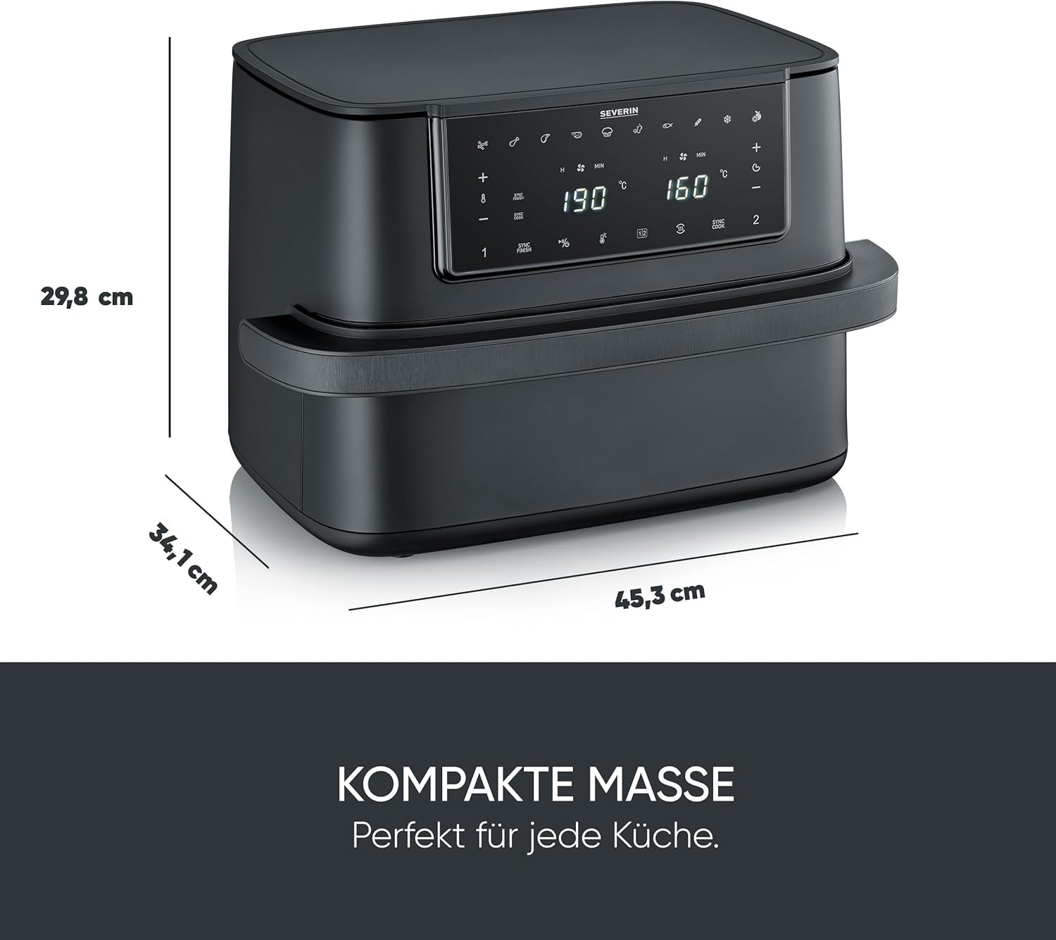 Severin Heißluftfritteuse »FR 2490    9 l "Flex Max Dual"« 2600 W