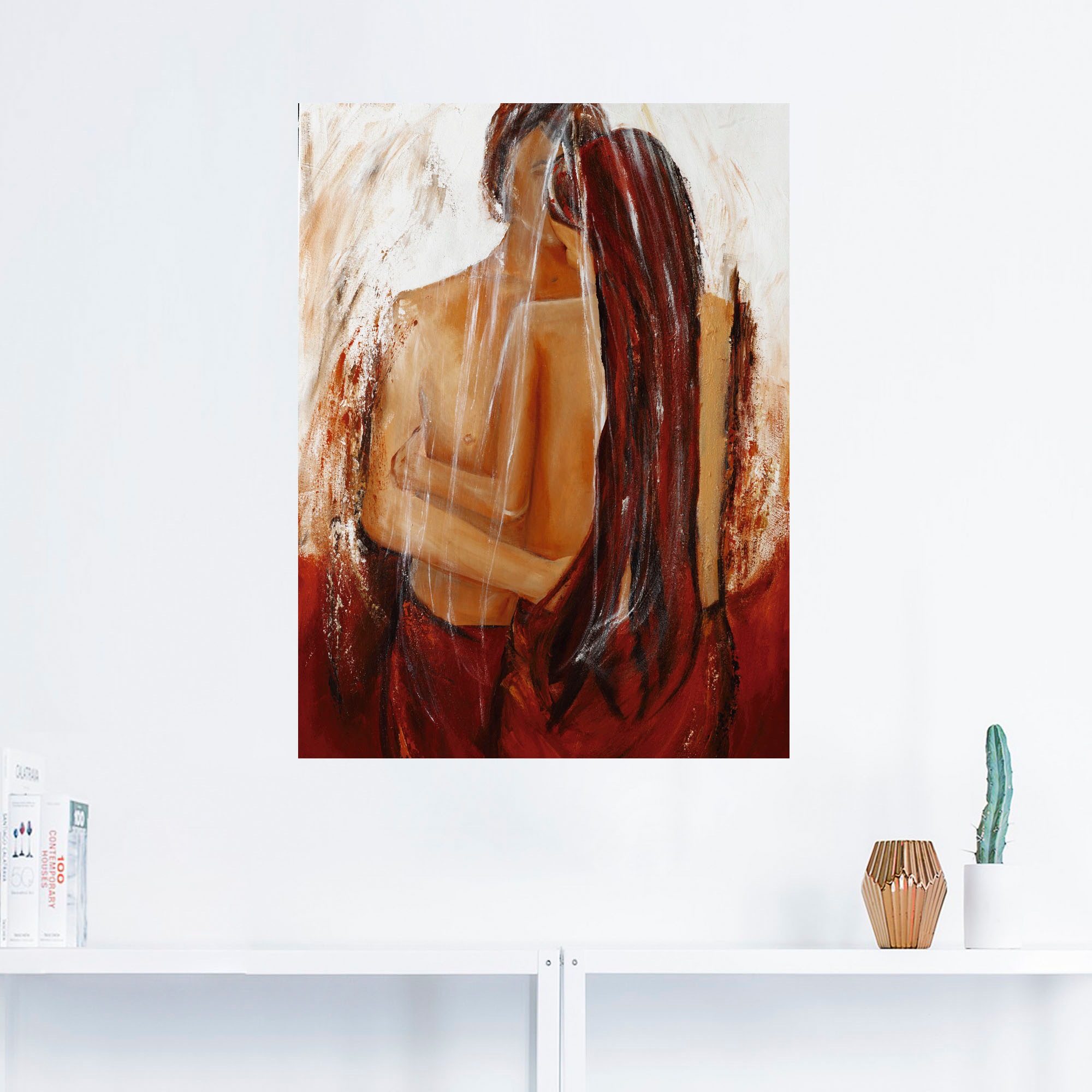 Artland Wandbild »Liebespaar in rot«, Paar, (1 St.), als Leinwandbild, Poster, Wandaufkleber in verschied. Größen