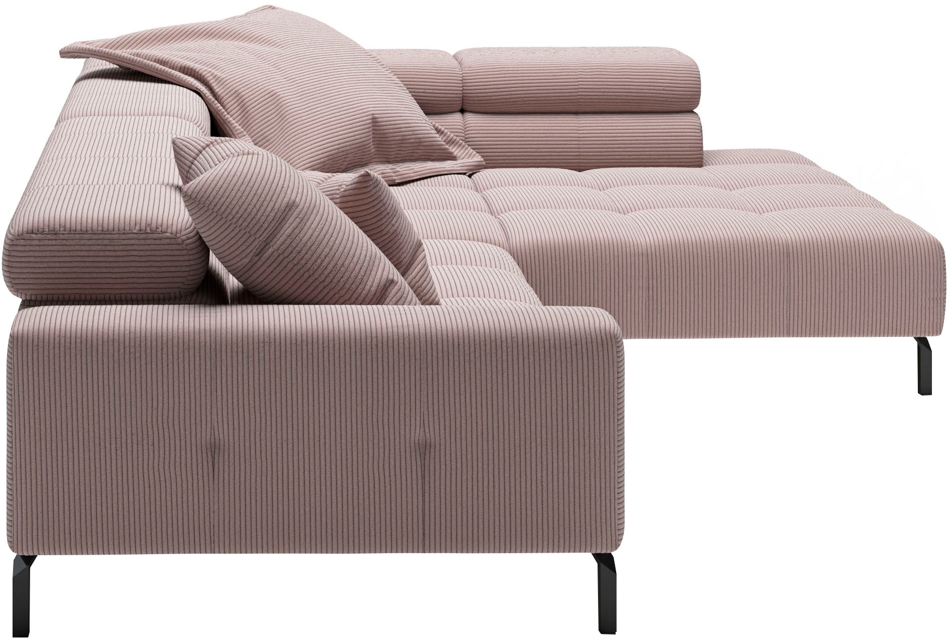 PLACES OF STYLE Ecksofa »Claya, L-Form,  incl. Kopfteilverstellung, Breite 311 cm« wahlweise elektrischer Sitzvorzug