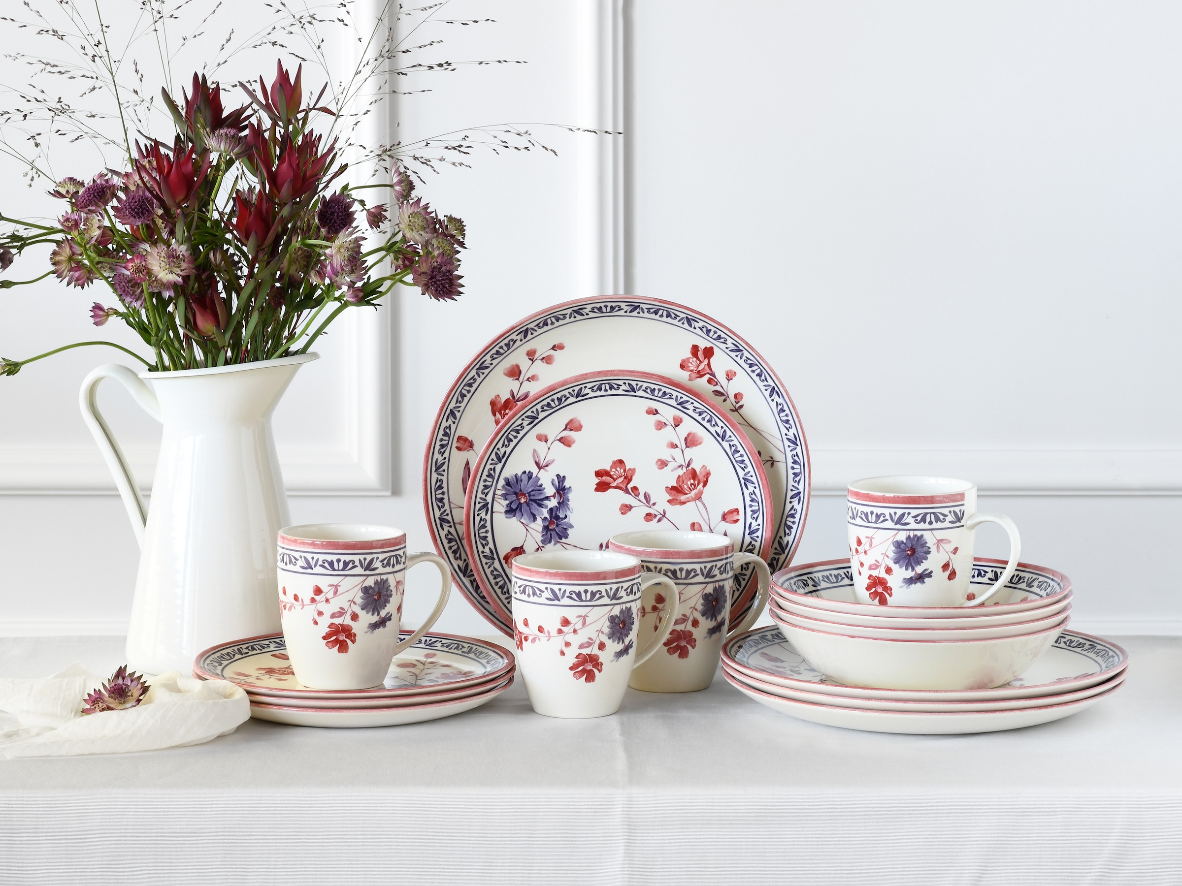 CreaTable Kombiservice »Cottage, Kombi-Service 16-tlg« Blumenmotive