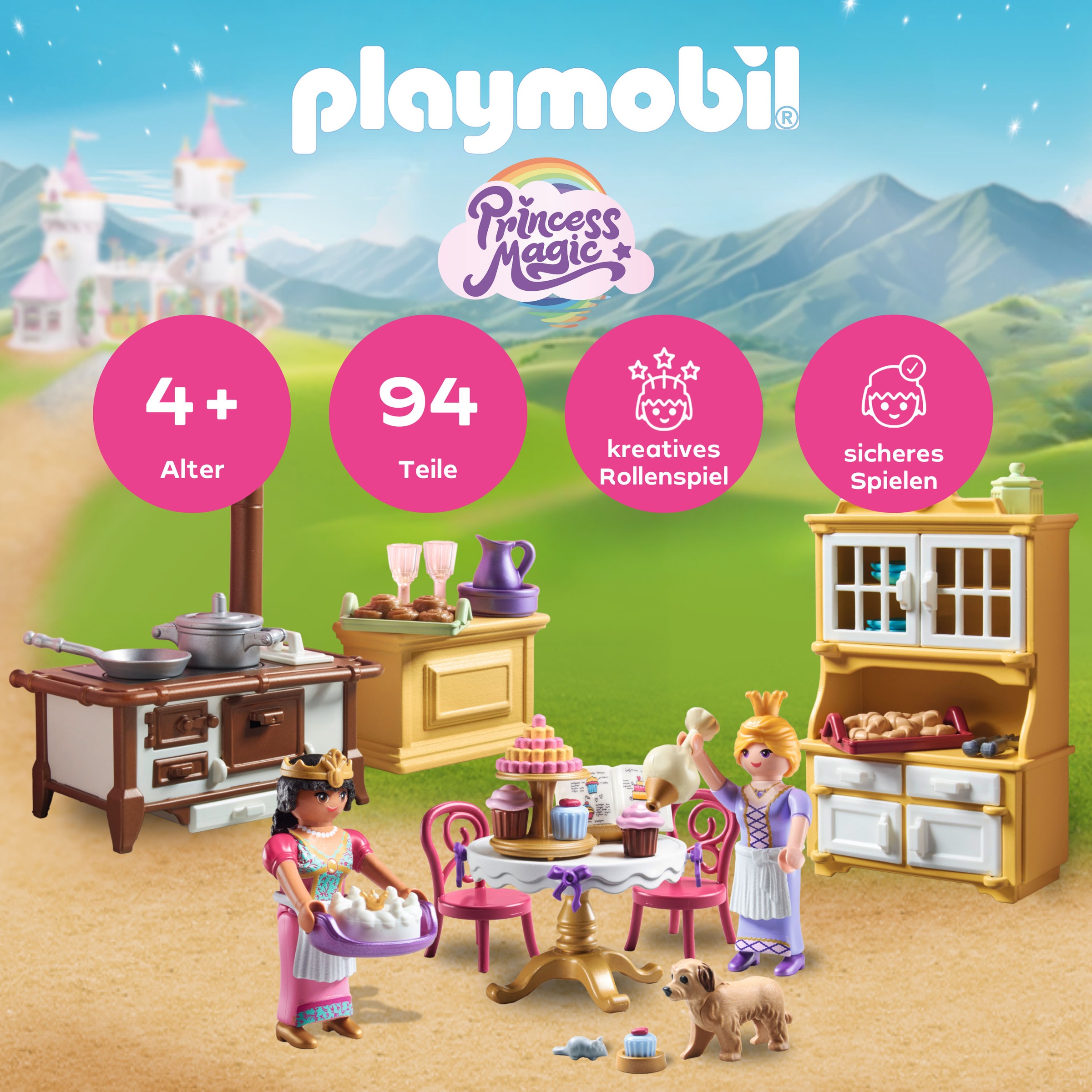 Playmobil® Konstruktions-Spielset »Königliche Küche (71848), Playmobil Princess Magic«, (94 St.), Made in Europe