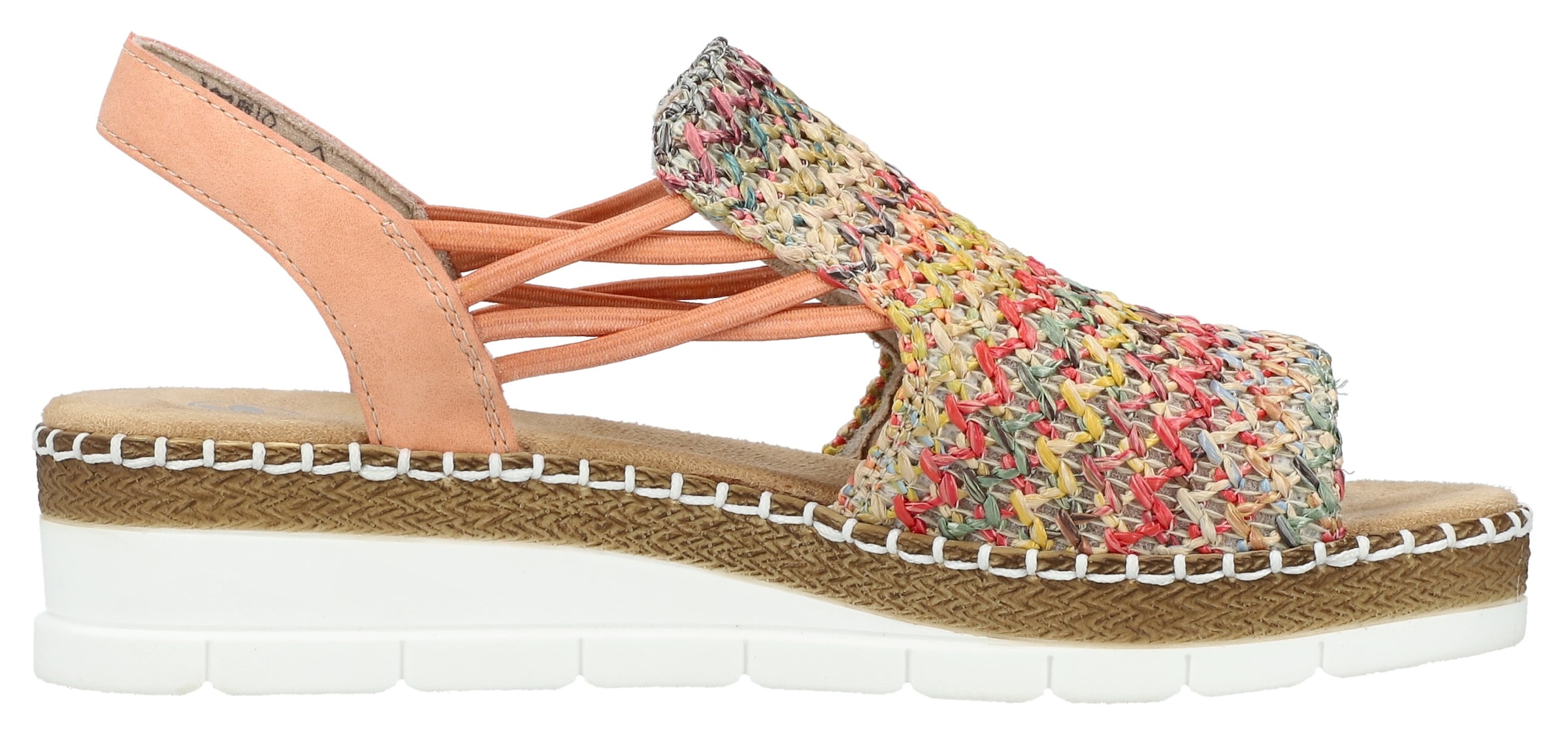 Rieker Sandale  Sommerschuh, Sandalette, Keilabsatz, in modischer Optik
