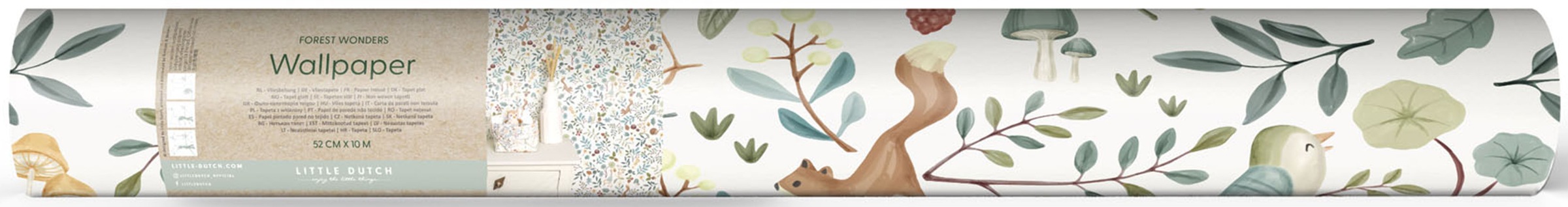 LITTLE DUTCH Vliestapete »Forest Wonders«, neutral, 10mx52cm (ca. 5m2)