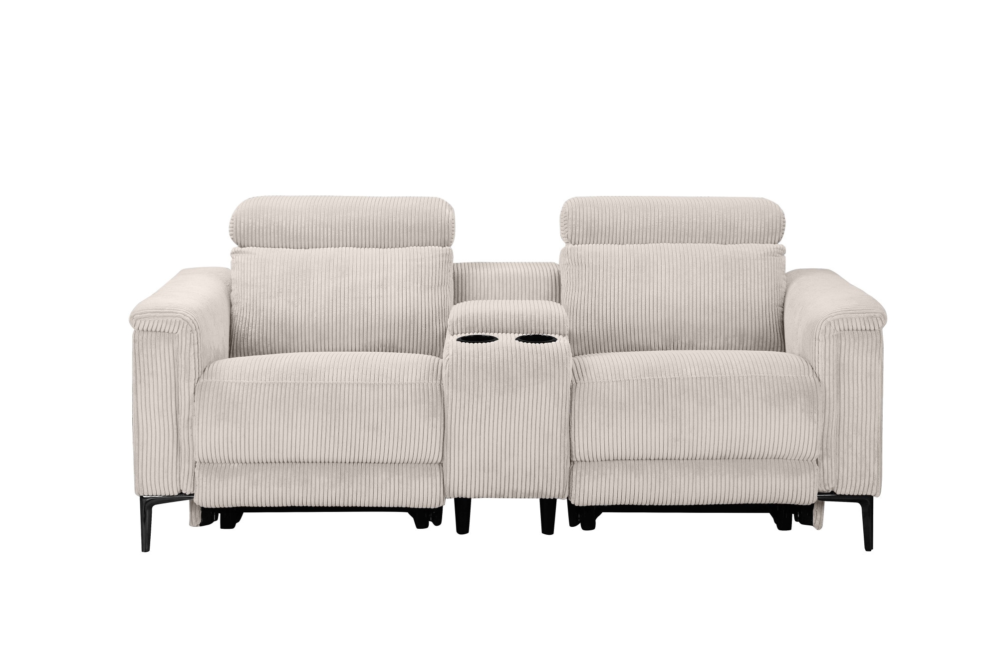 Places of Style 2-Sitzer »Lund in Cord, 2er-Kinosofa, TV-Sessel, Multimedia-Sofa, USB-A,«, m. elektrischer o. manueller Relaxfunktion, Getränkehalter u. Staufach