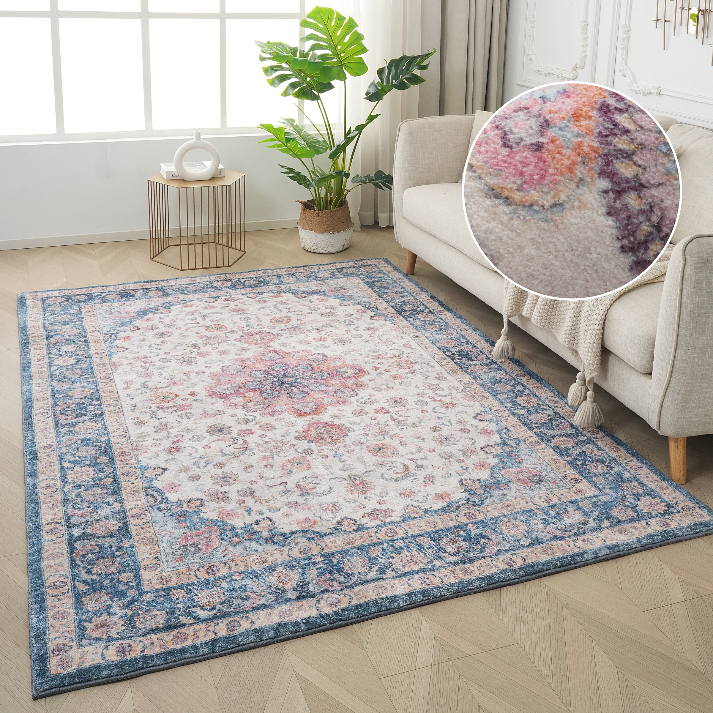 my home Teppich »Omar, Druckteppich, orientalisches Design, mehrfarbig, bed günstig online kaufen