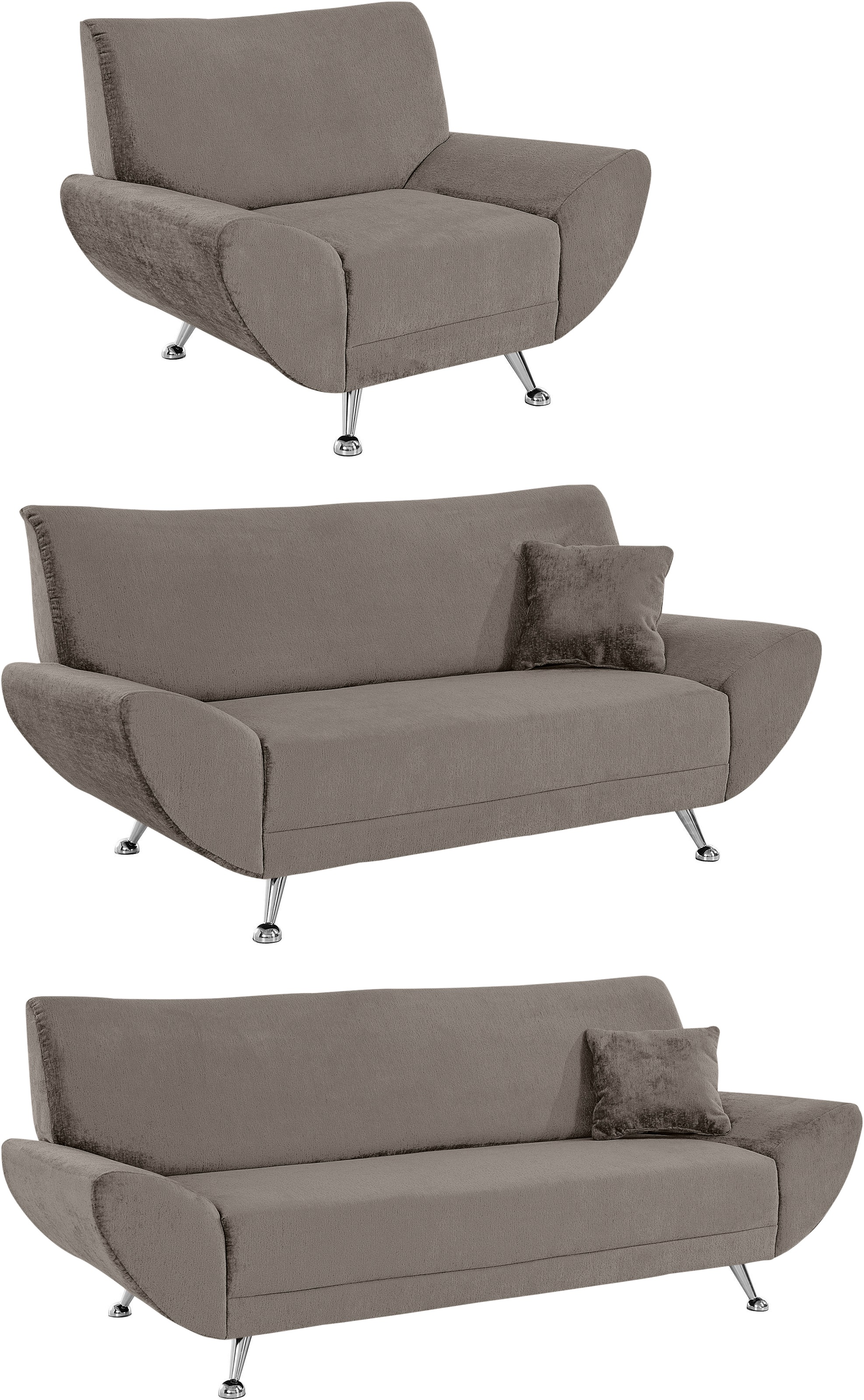 INOSIGN Polstergarnitur »Saltare elegant und komfortabel, OTTOs Choice«, (3 tlg.)