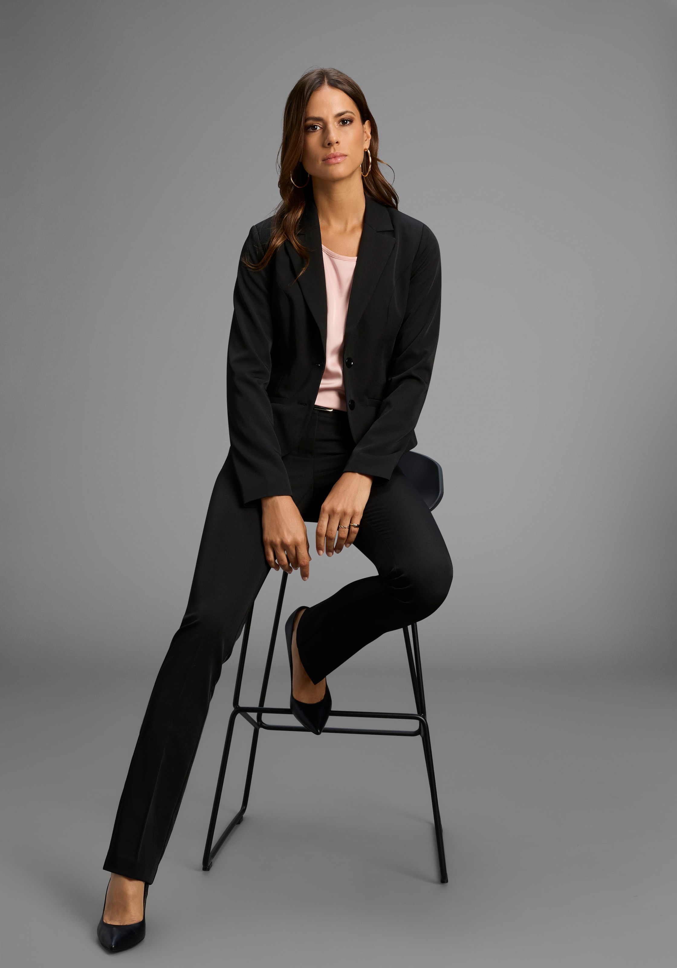 MELROSE Anzug Set, 2 Stk. tlg. sehr figurbetont schwarz 34 34 Eleganter Hosenanzug von MELROSE