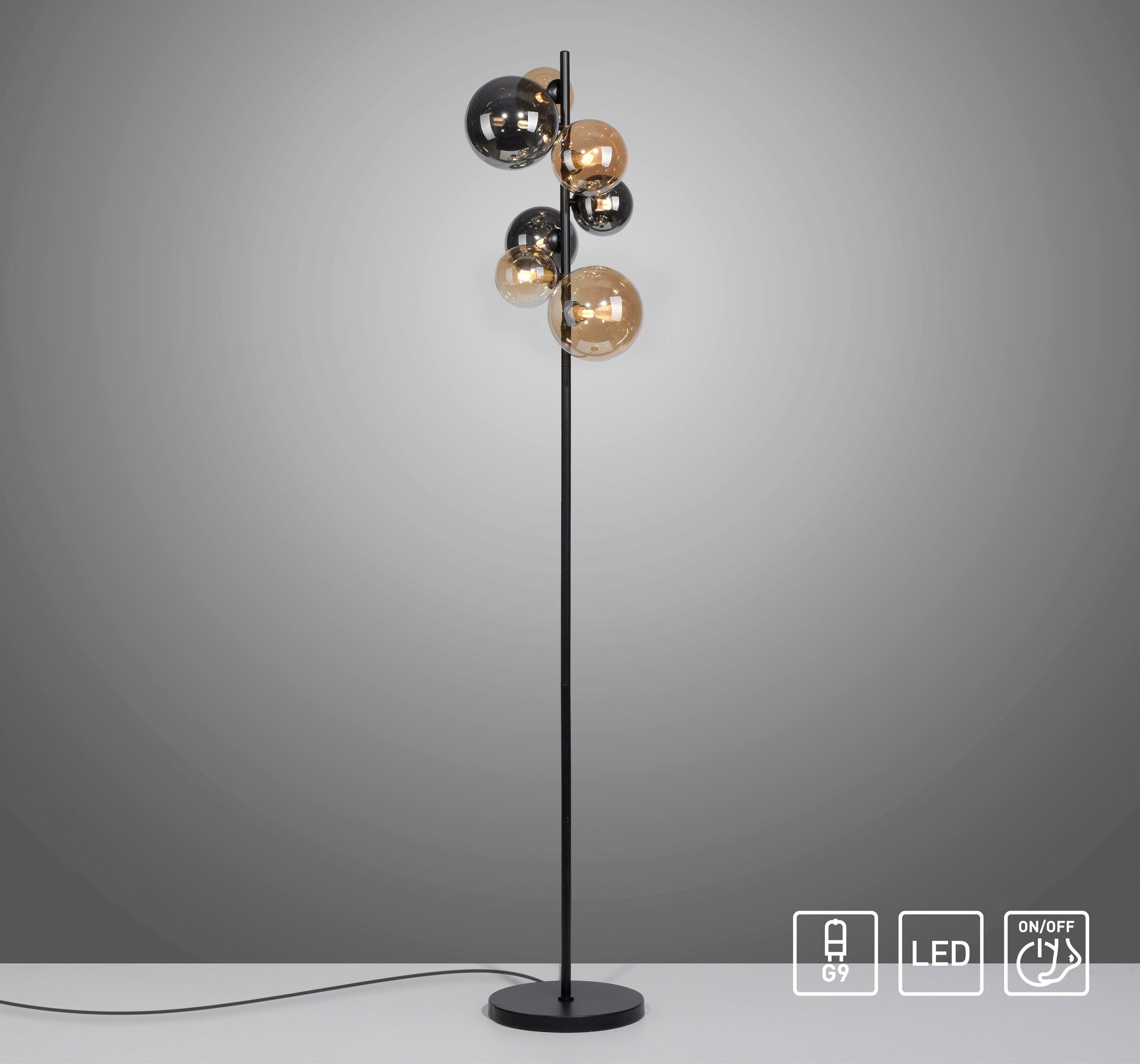 Paul Neuhaus Stehlampe »POPSICLE«, 7 flammig, Leuchtmittel G9 | LED wechselbar