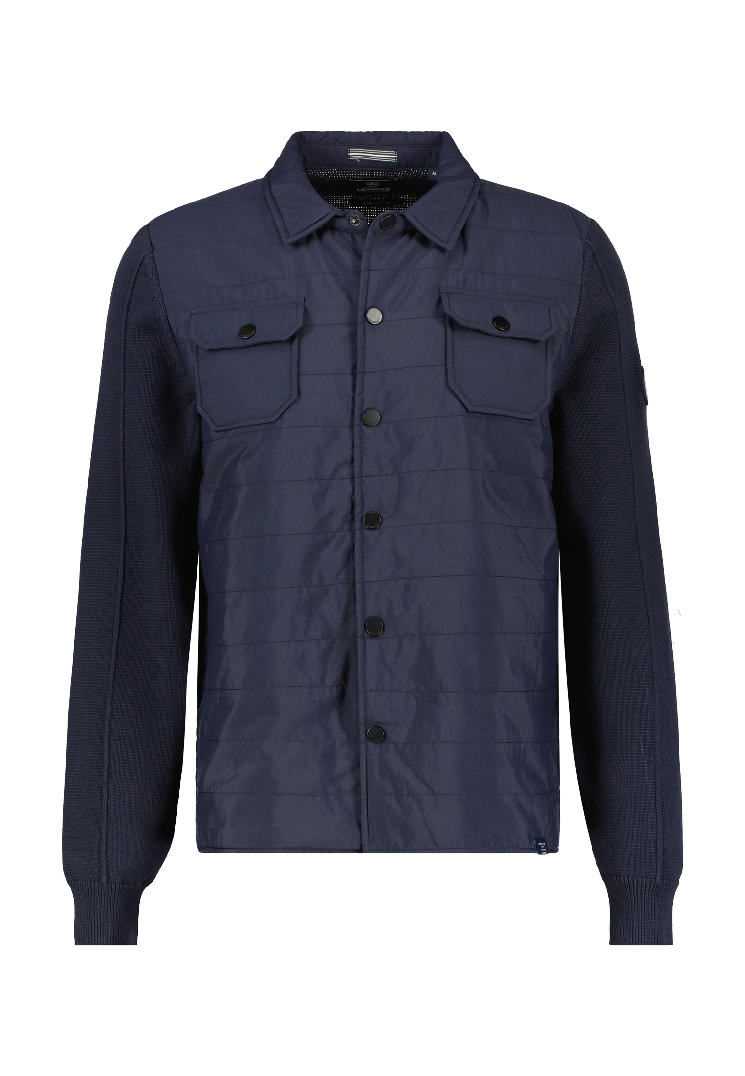 LERROS Strickjacke »LERROS Strickjacke mit Nylon-Steppoptik«