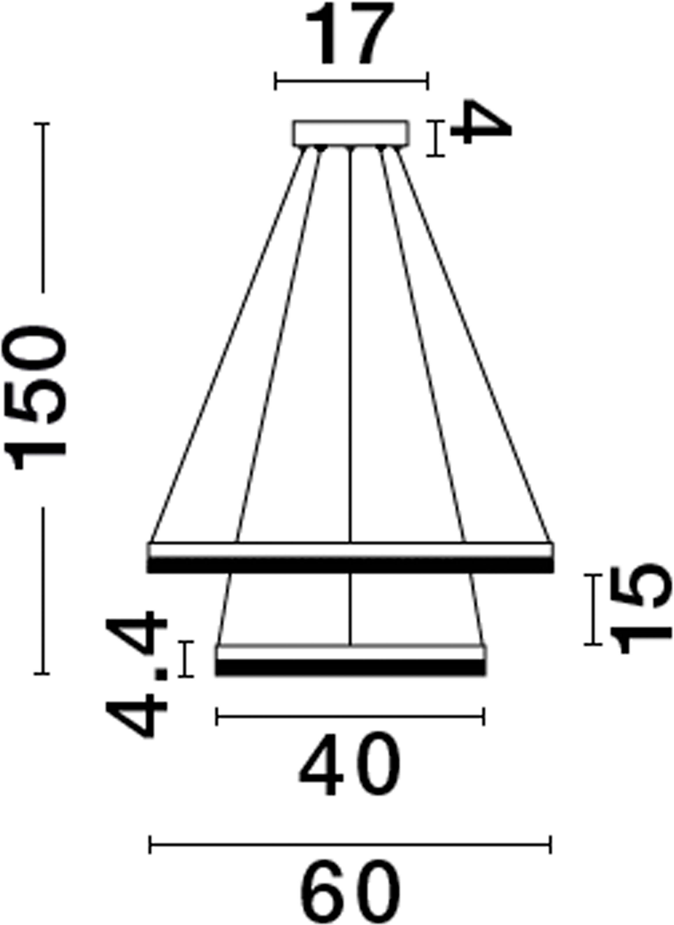 Nova Luce LED-Hängeleuchte »ADRIA« LED-Modul 1 Stk. Warmweiß