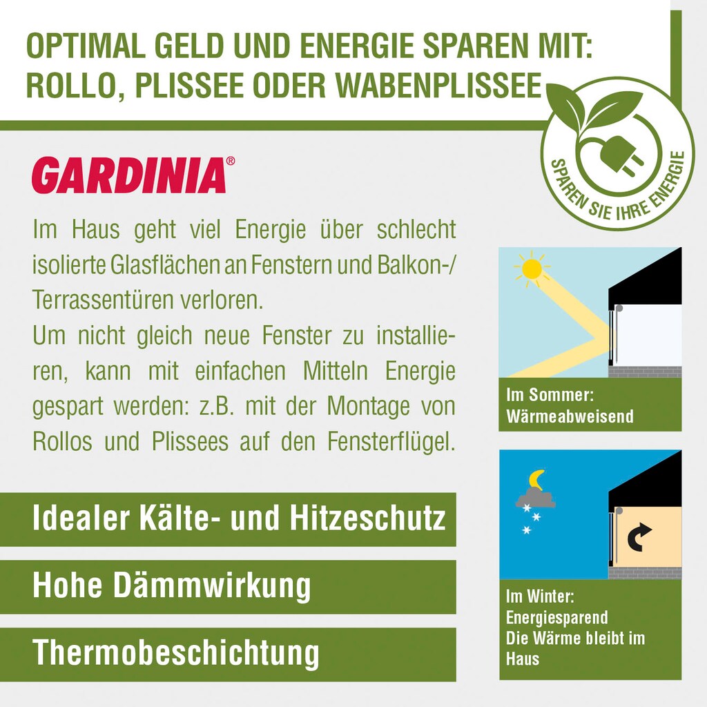 GARDINIA Seitenzugrollo »Uni-Rollo - Thermo Energiesparend«, verdunkelnd, energiesparend
