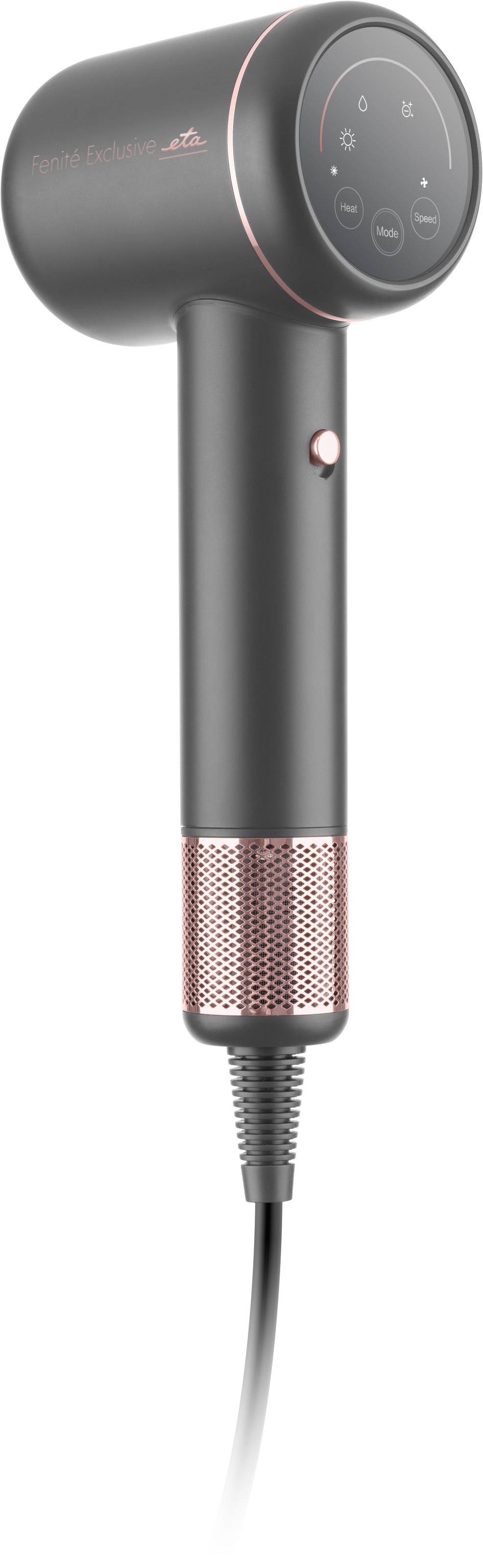 eta Haartrockner »Fenité Exclusive ETA932090020«, 1600 W, 2 Aufsätze, OPTI-HEAT CONTROL, NanoMoisture&Care, LED-Display, Kaltluftfunktion