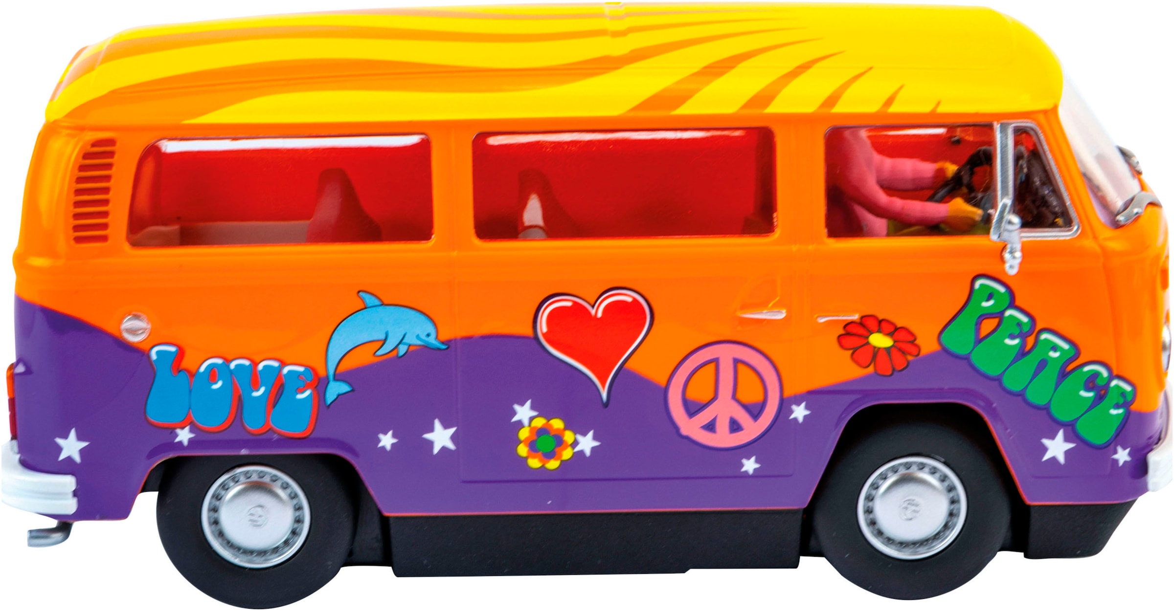 Carrera® Rennbahn-Auto »VW Bus T2b "Peace and Love"« mit Lichteffekt
