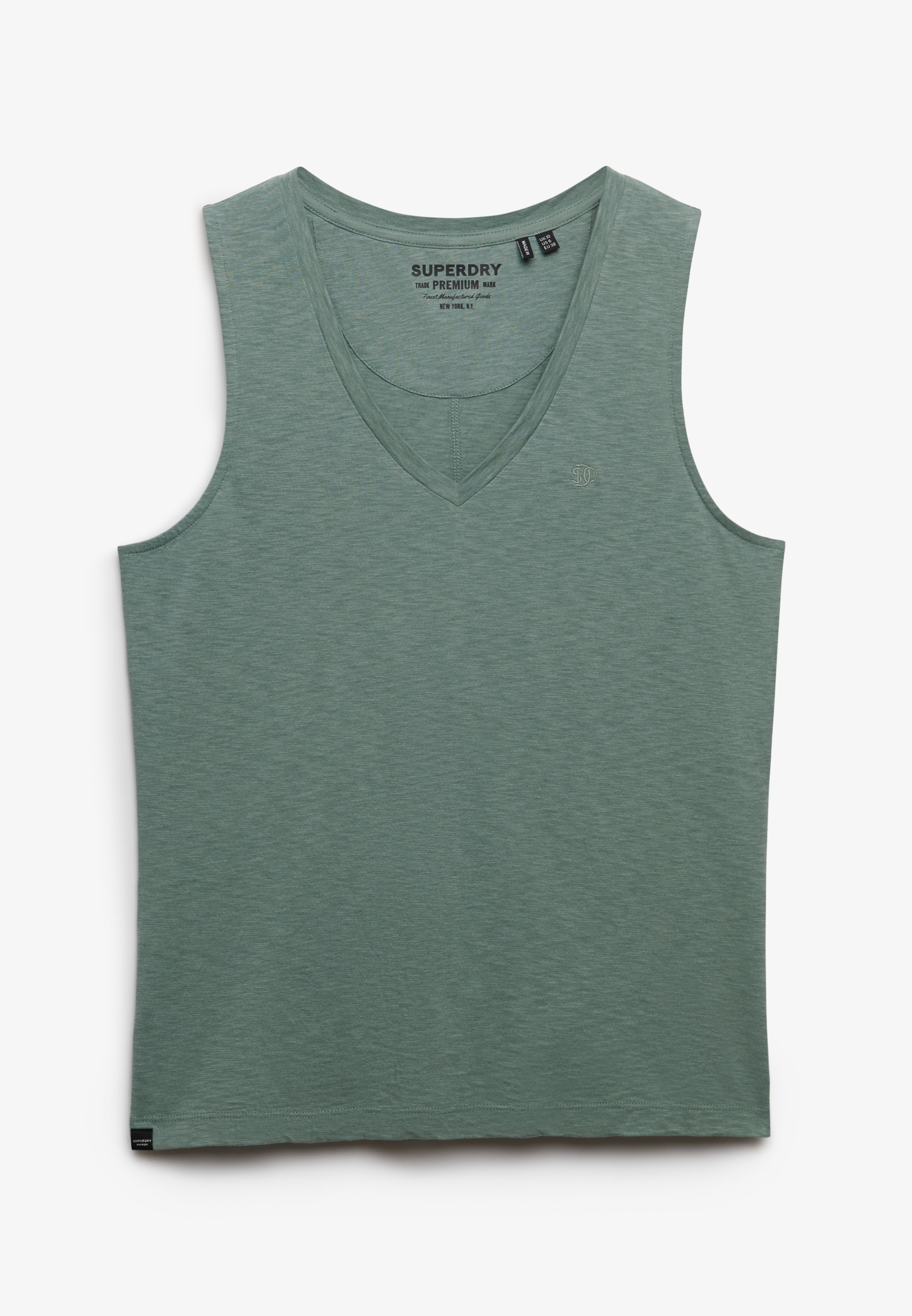 Superdry Tanktop »STUDIOS VEE NECK VEST« aus Baumwollmischung mit Lyocell, Regular Fit, ärmellos