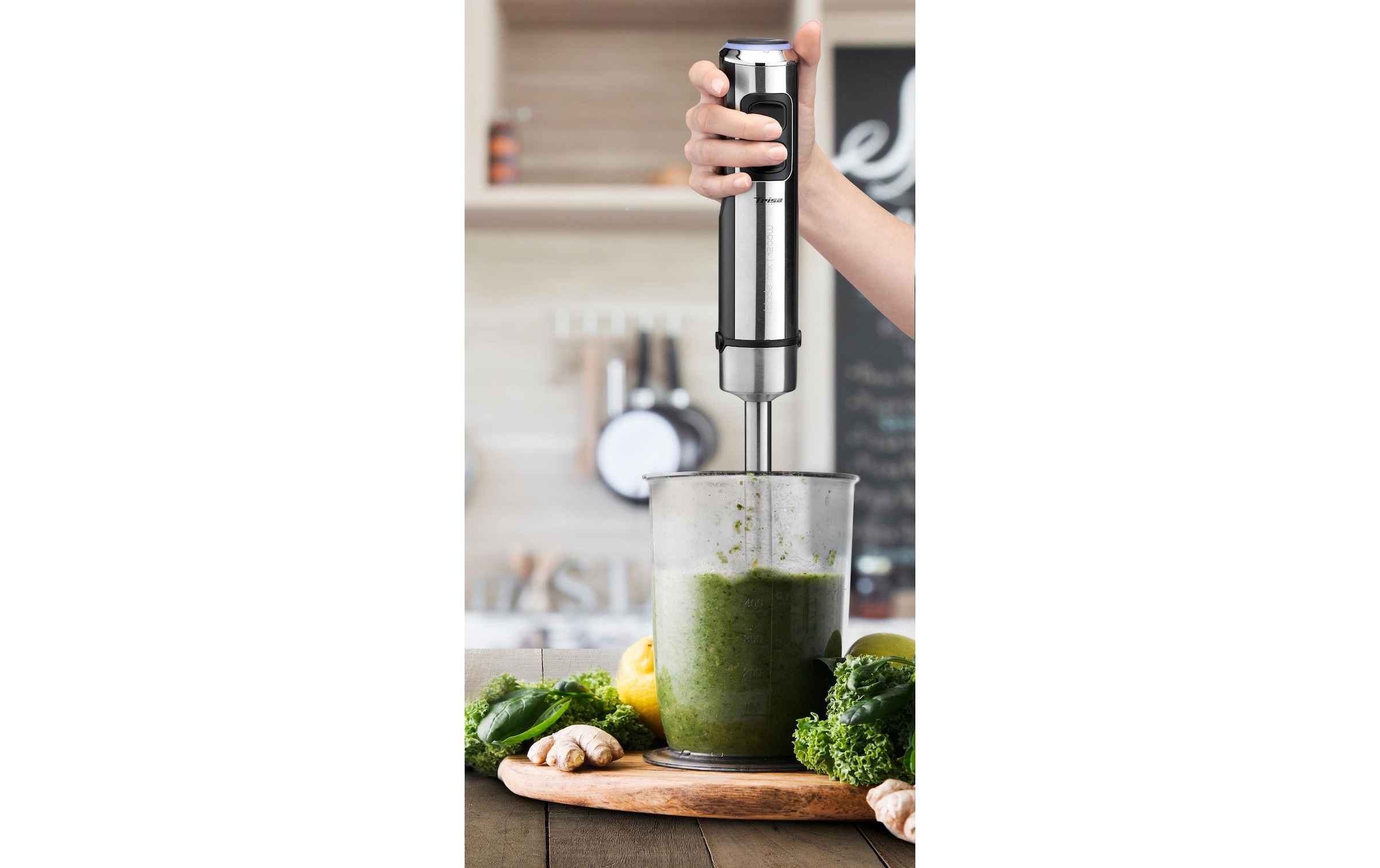 Trisa Stabmixer »4Blade Mix Silber« 1200 W