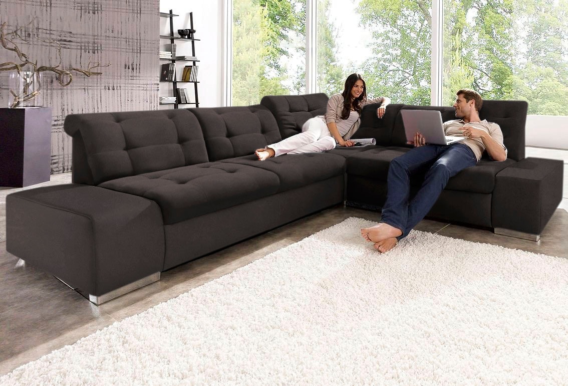 sit&more Ecksofa »Pale L-Form«, inklusive Kopfteilverstellung, wahlweise mit Bettfunktion