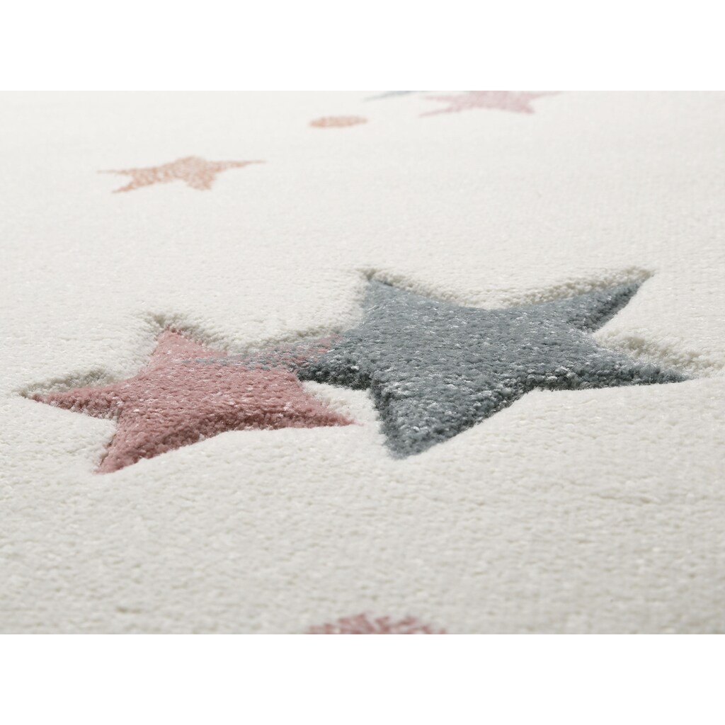 Esprit Kinderteppich »Jonne«, rechteckig, 13 mm Höhe, Sterne in pastell Farben